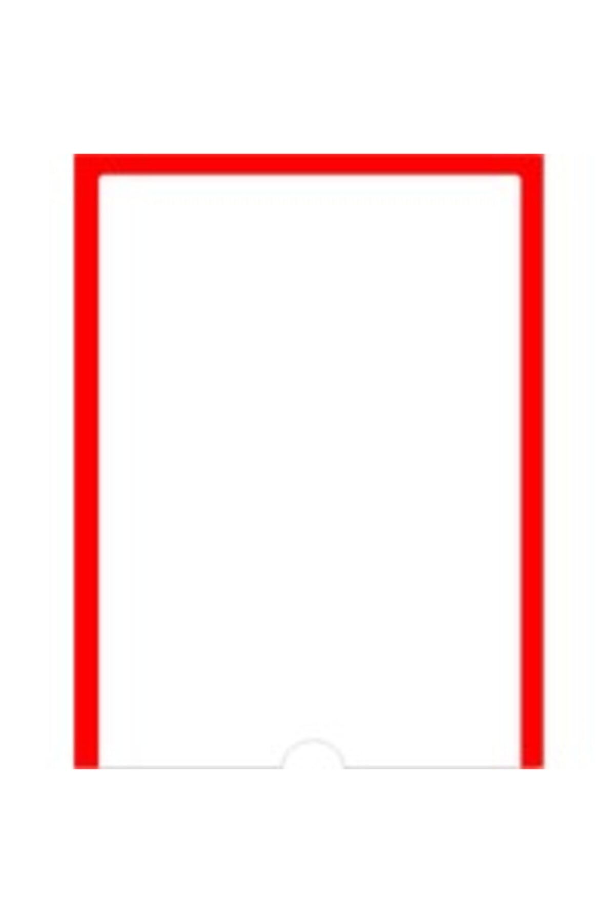 Kaizen Market A4 Kısa Kenar Açık Mıknatıslı Kırmızı Magnet Çerçeve (10 Lu Paket)
