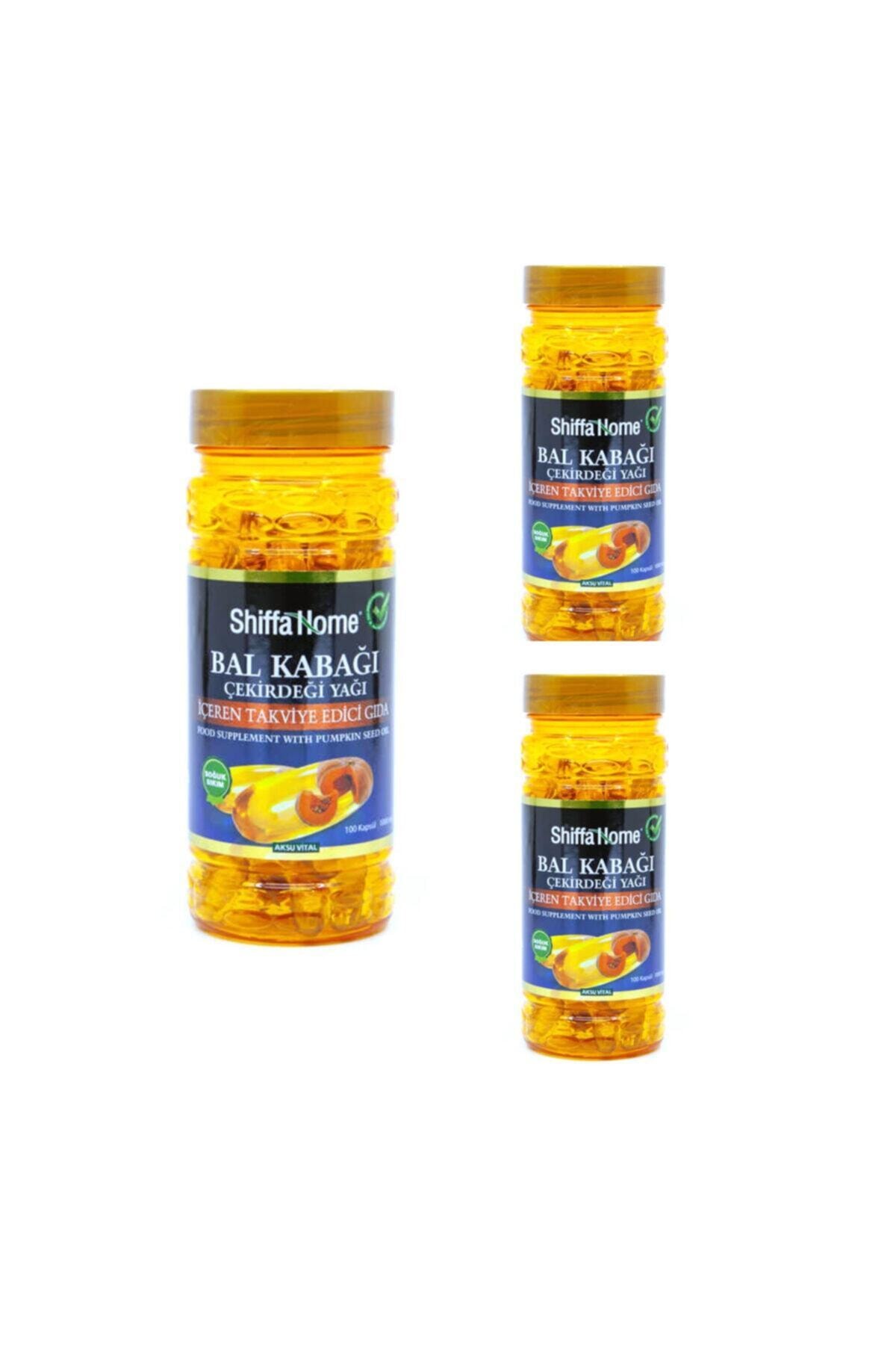 Aksu Vital Shiffa Home Bal Kabağı Çekirdeği Yağı Softjel 3 Adet