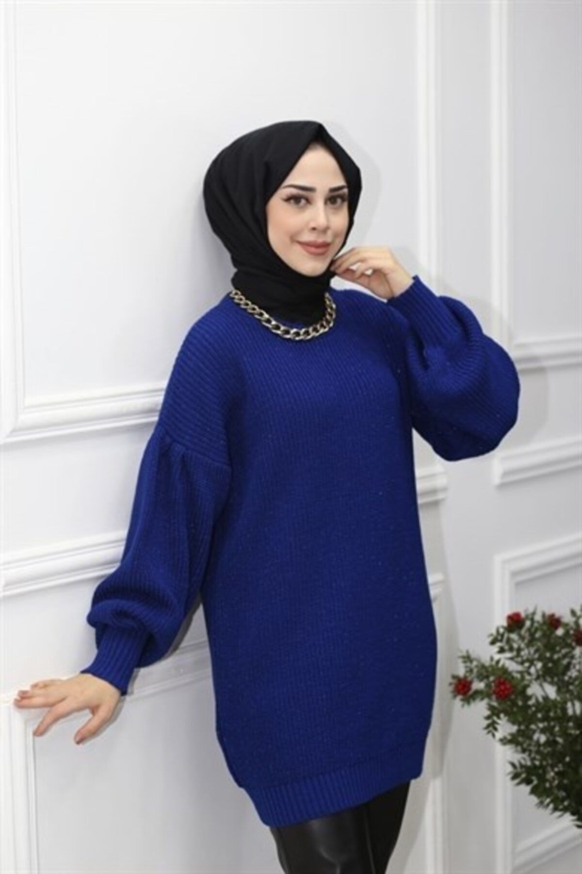 Nefise Tekstil 7306 Selanik Örgü Triko Tunik