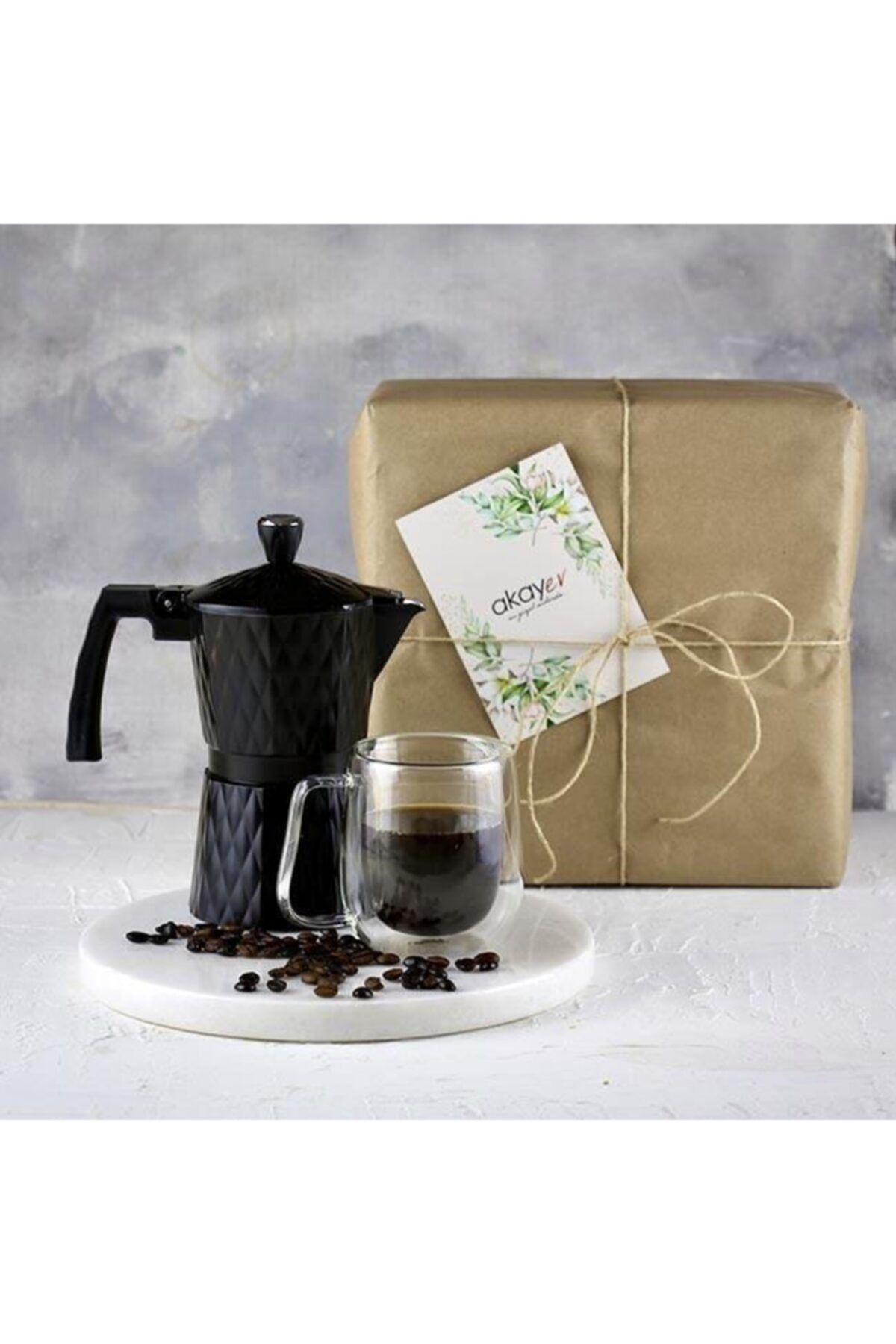 Akayev Adamante 6 Moka Pot Çift Cidar Kupa Seti