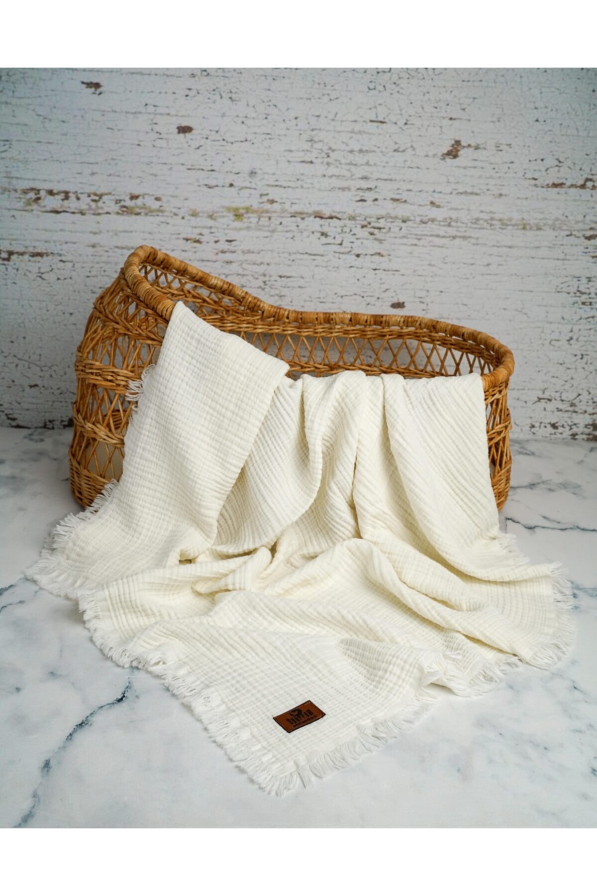 Sparrow Collection Krem 100% Pamuk 4 Katlı Müslin Bebek&çocuk Battaniye 110x120cm