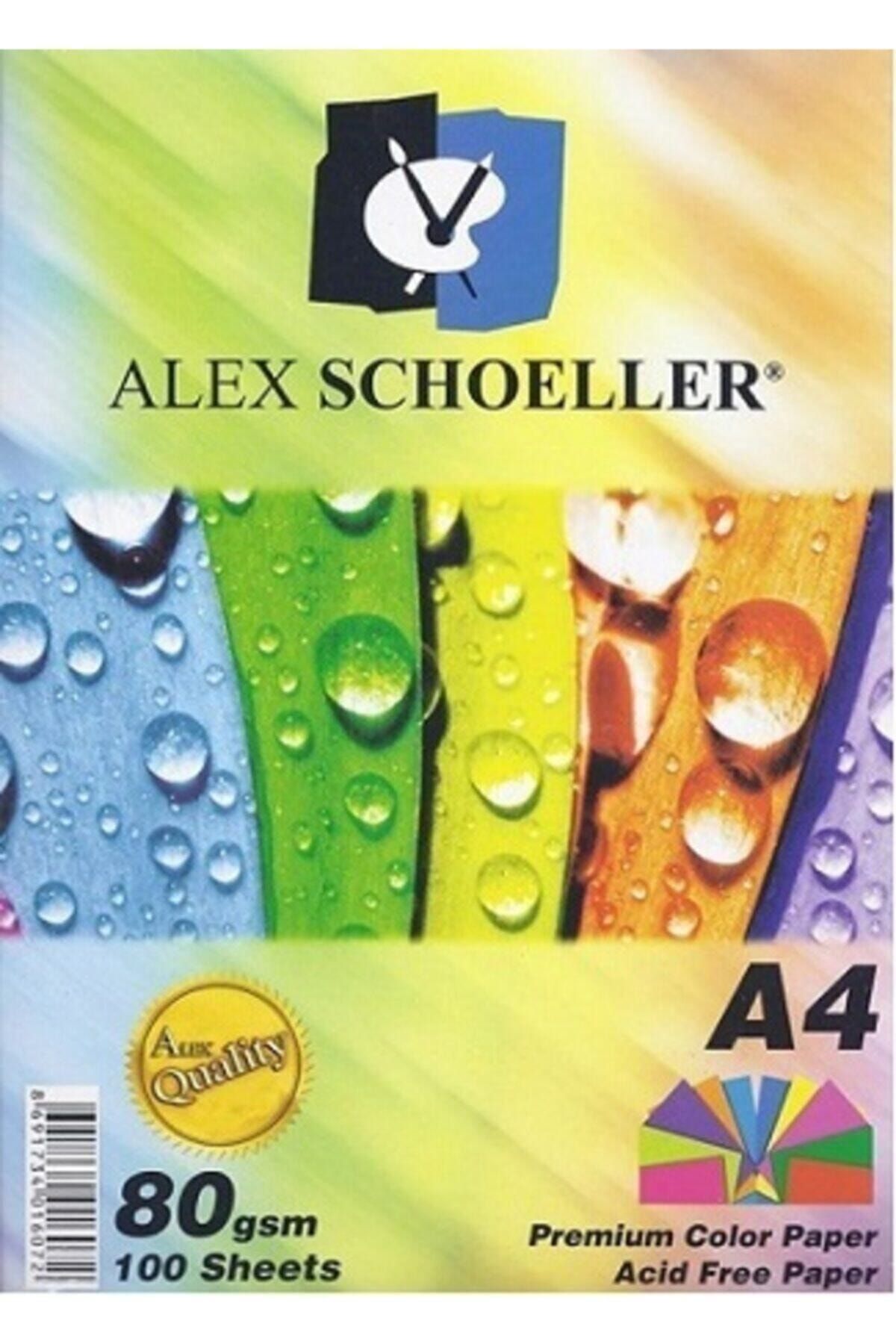 Alex Schoeller Renkli Fotokopi Kağıdı A4 Karışık 10 Renk 100'lü Paket
