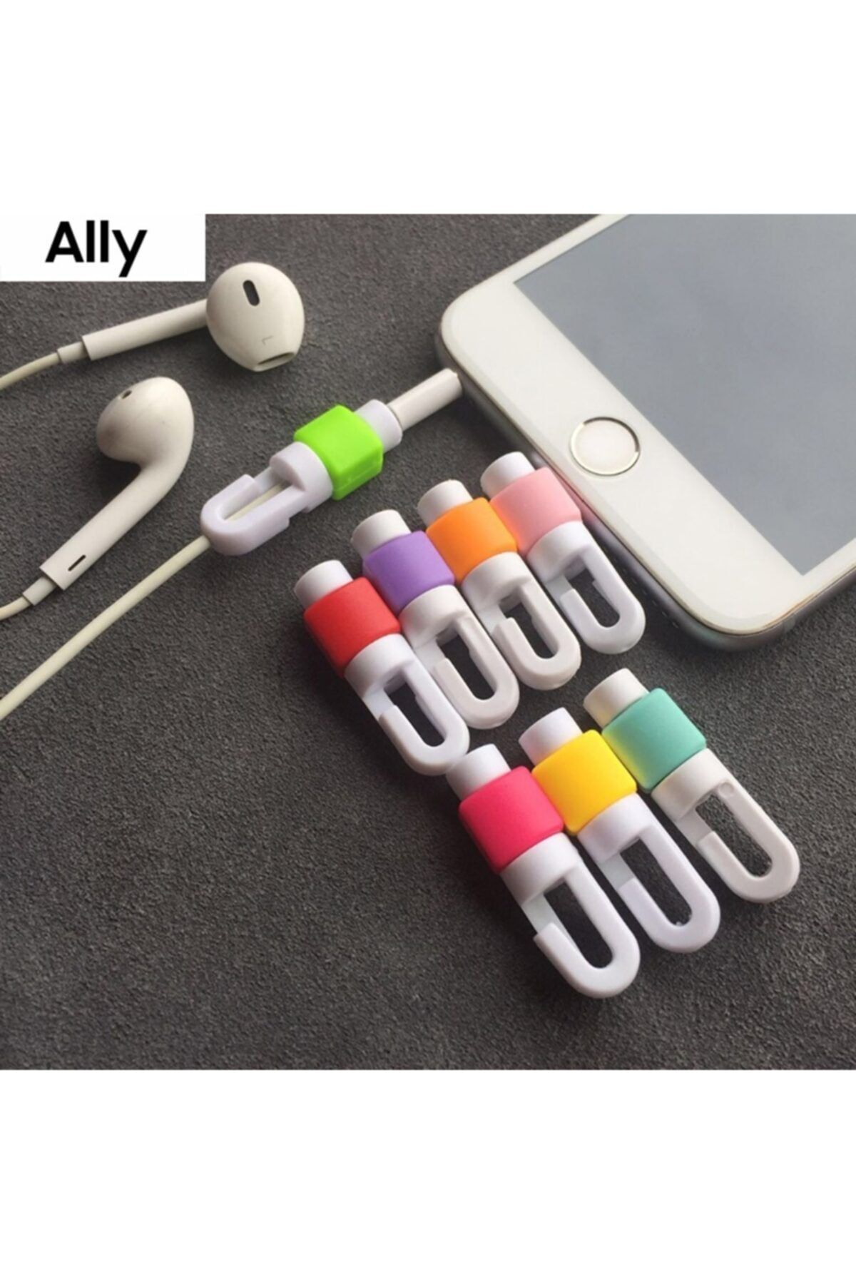 Ally Mobile Ally Kulaklık Toplayıcı Kablo Koruyucu-yeşil