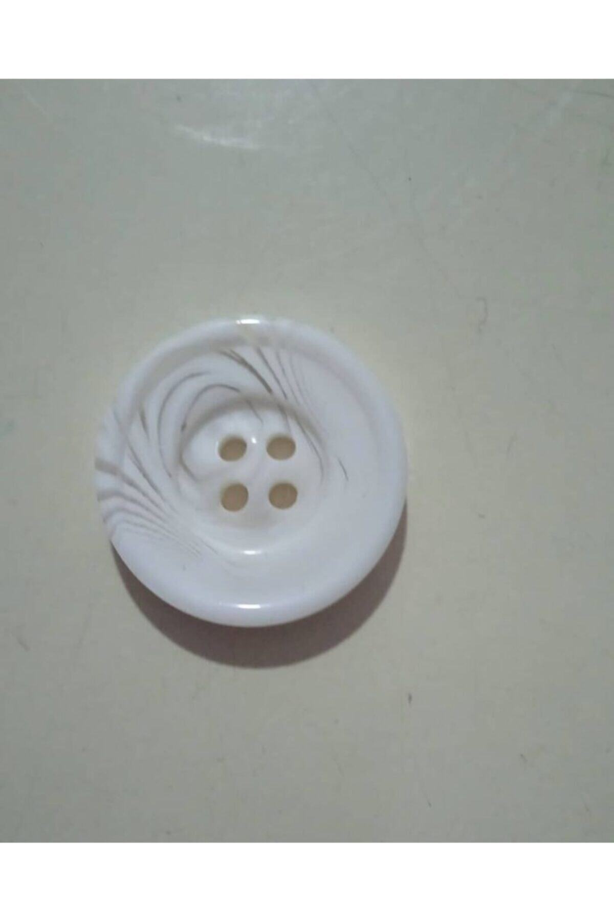 Remz 40 Boy Beyaz Düğme Kaban Düğmesi