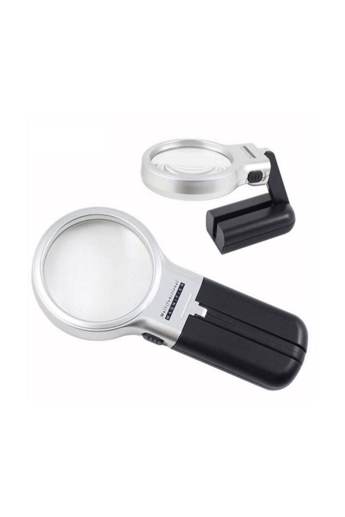 Suvawin 3X 4.5X Katlanabilir Ayarlı Büyüteç 10 Led Işık El veya Masa Akrilik Optik Lens