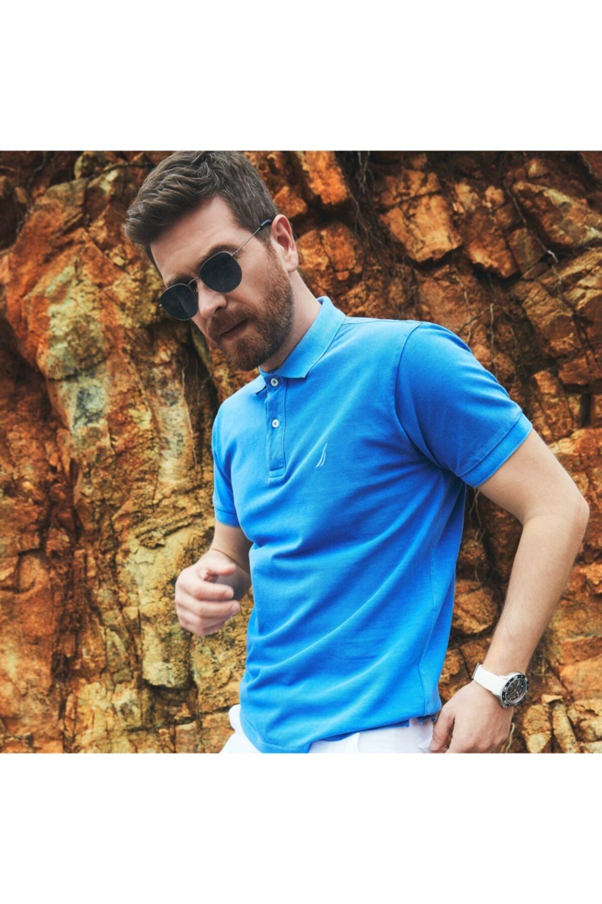 Nautica Nautıca Erkek Classic Fit Mavi Polo