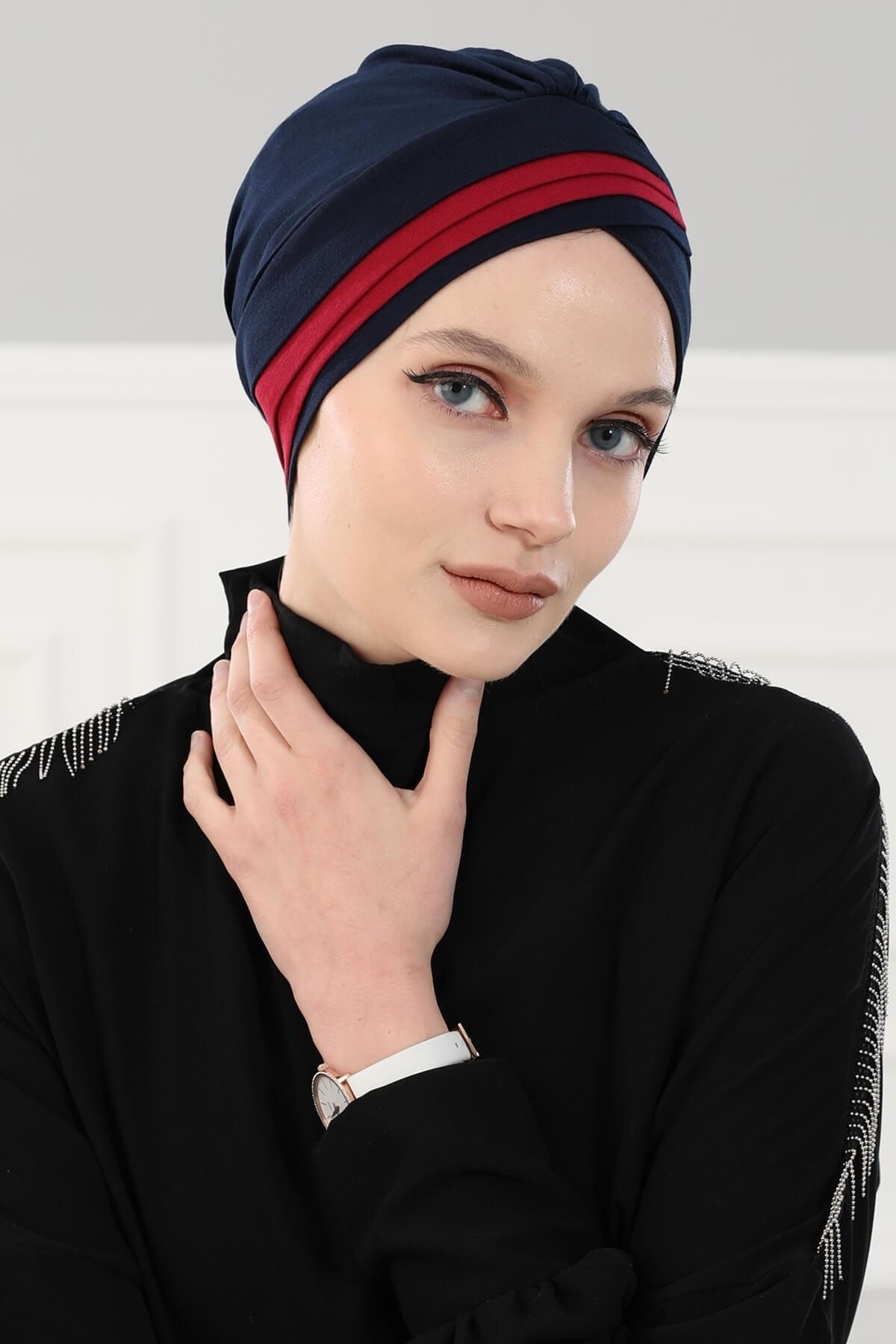 DREAM VEGA Çift Renkli Penye Bone Lacivert - Bordo