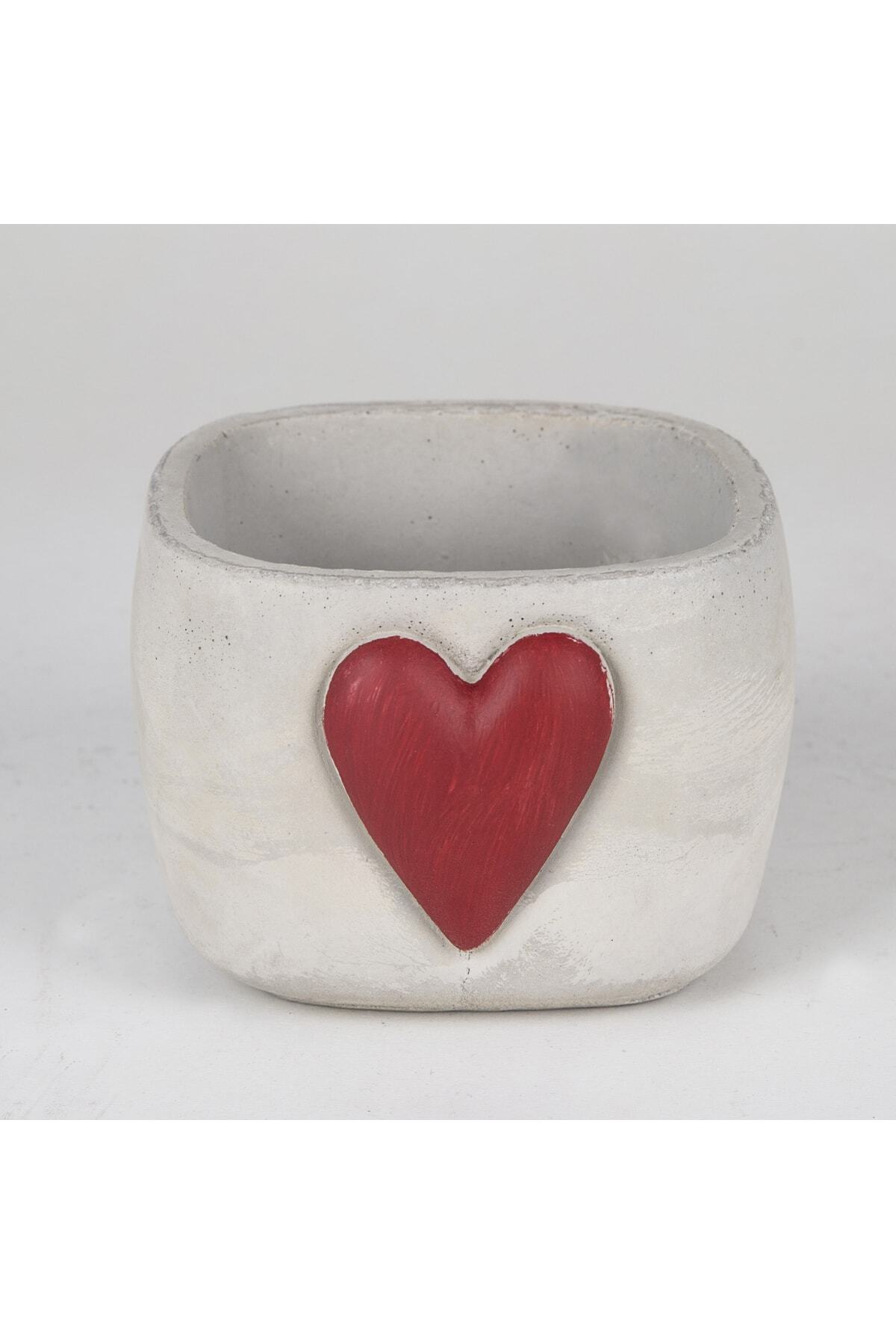 VeraMaya Kalpli Kare Beton Saksı 9,5x12 Cm