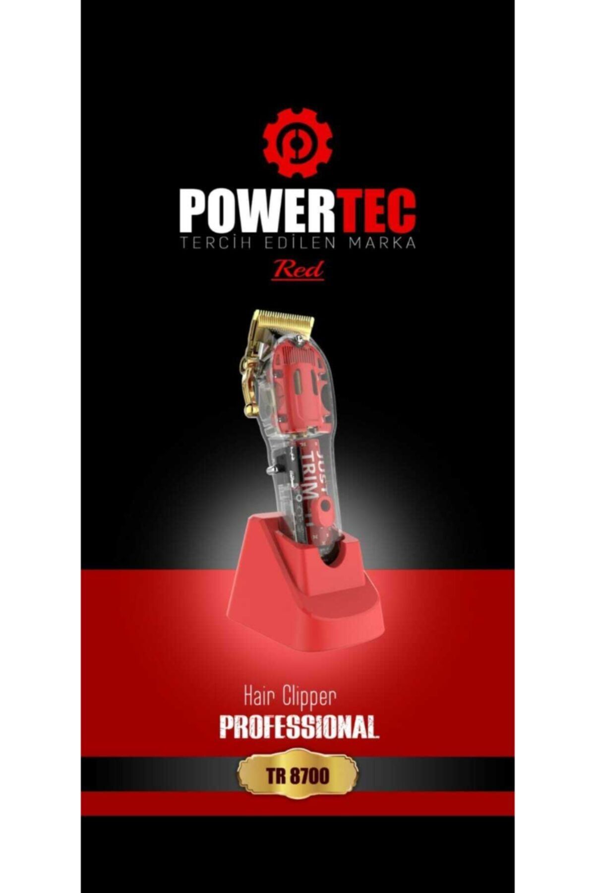 Powertec Tr 8700 Tıraş Makinesi (kırmızı)
