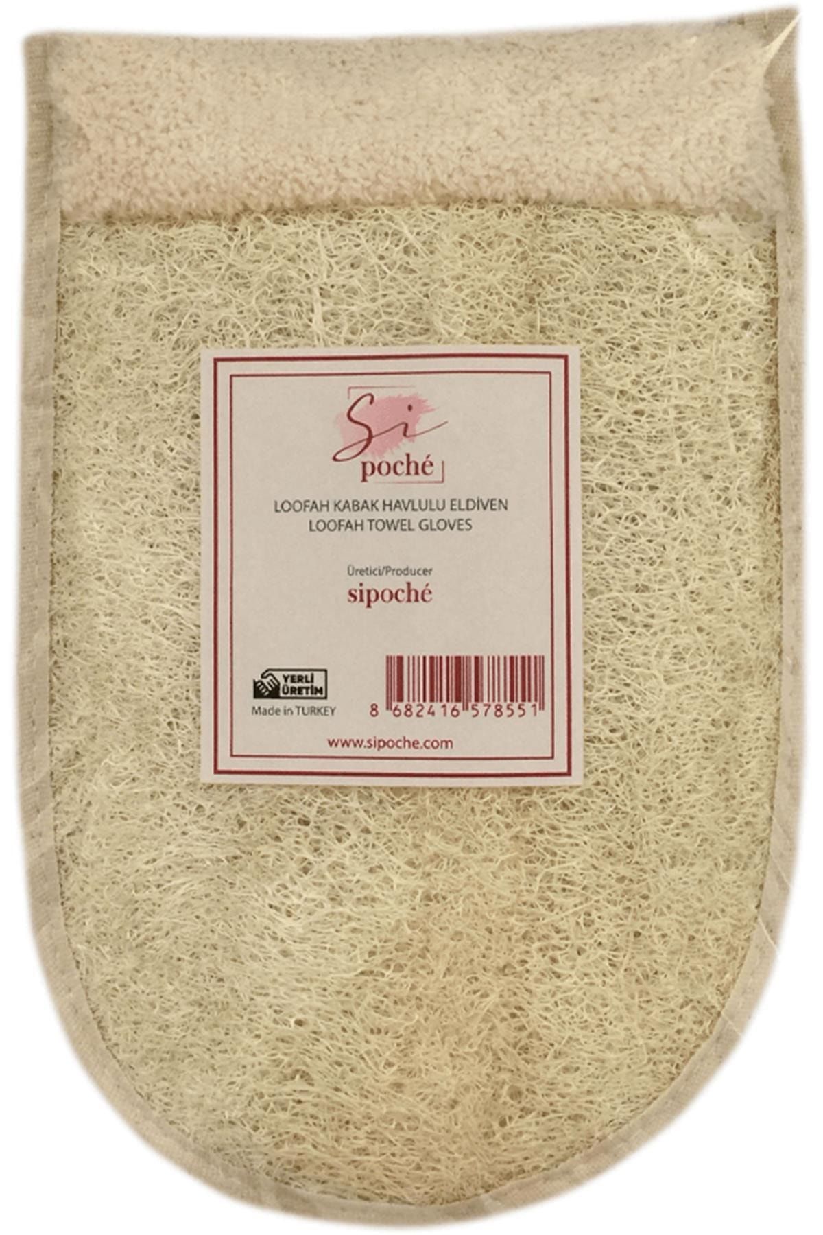 SİPOCHE Loofah Eldiven Lifi Kabak Havlulu