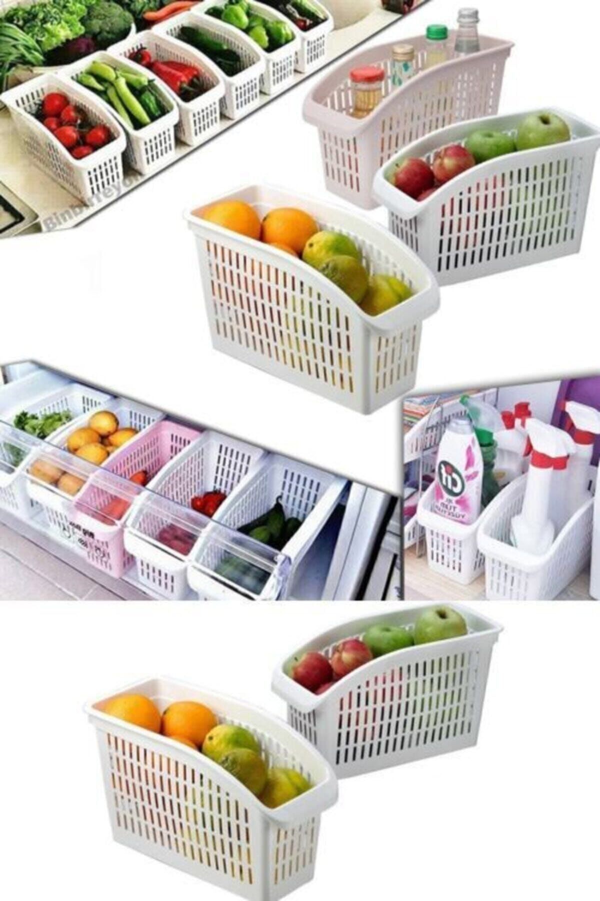 MaviEv Buzdolabı Dolap Içi Dar Organizer 4 Adet
