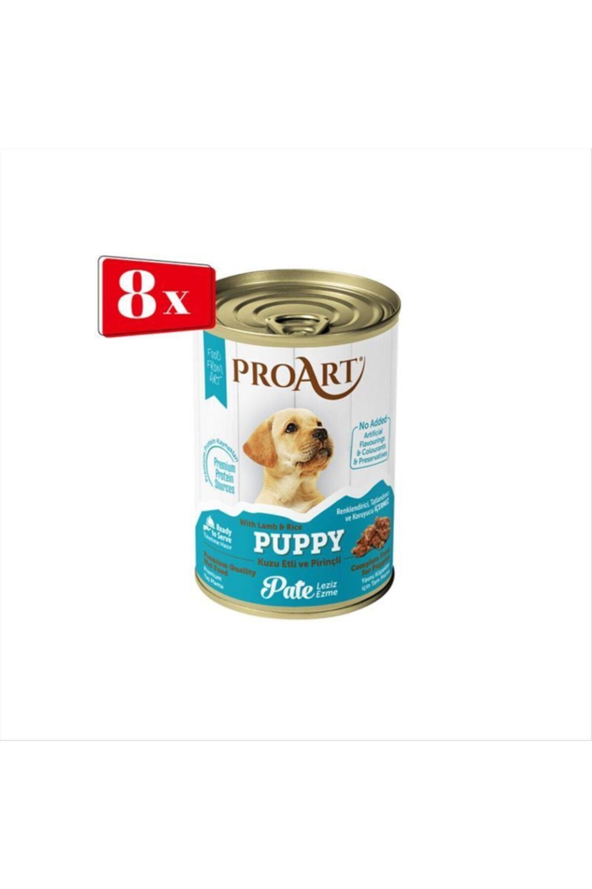 proart Yavru Köpek Kuzu Etlive Pirinçli Ezme Konservesi 400 gr X 8 Adet