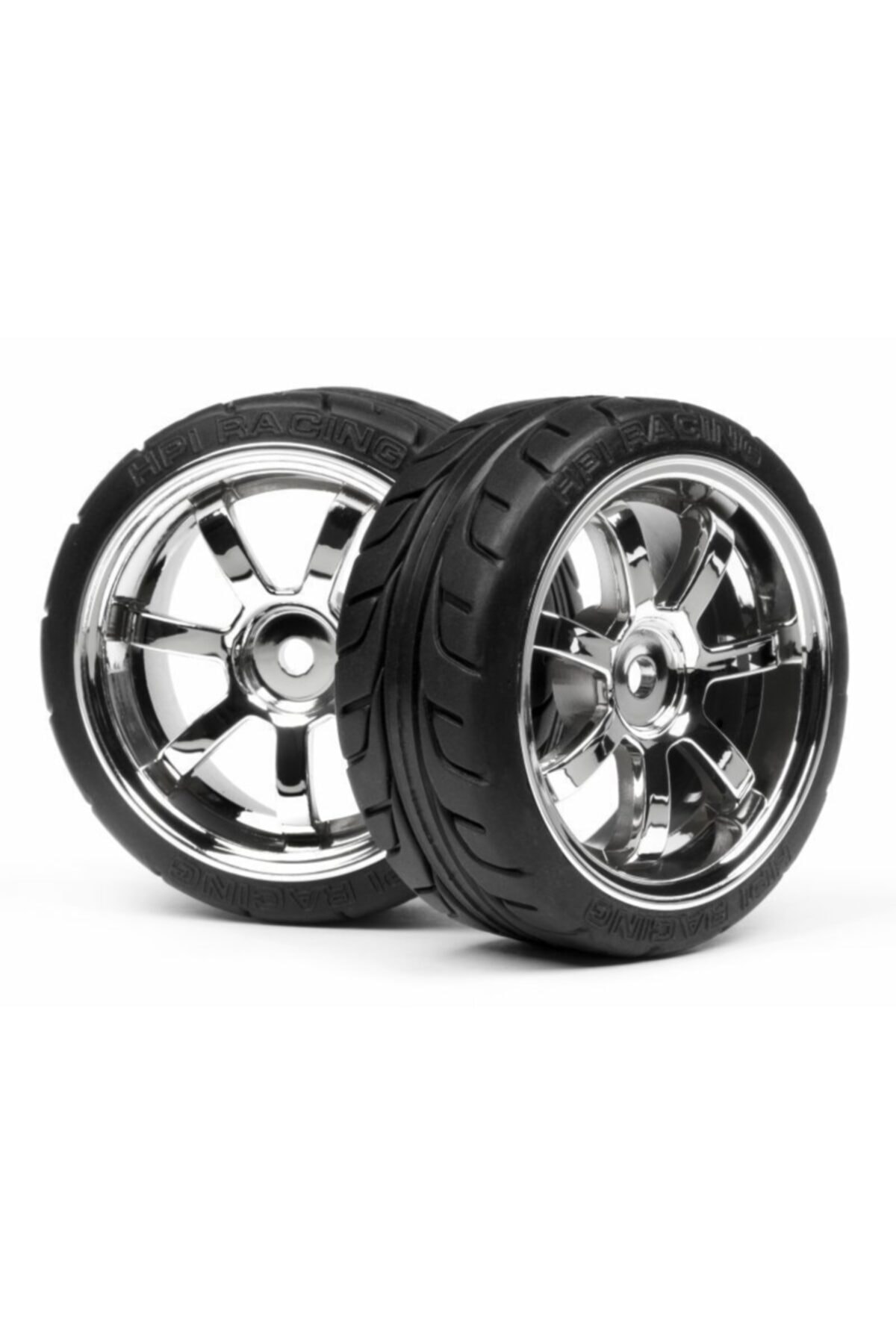 HPI 4738 1/10 Mounted T-grıp Tıre 26mm Rays 57s-pro Wheel Chrome
