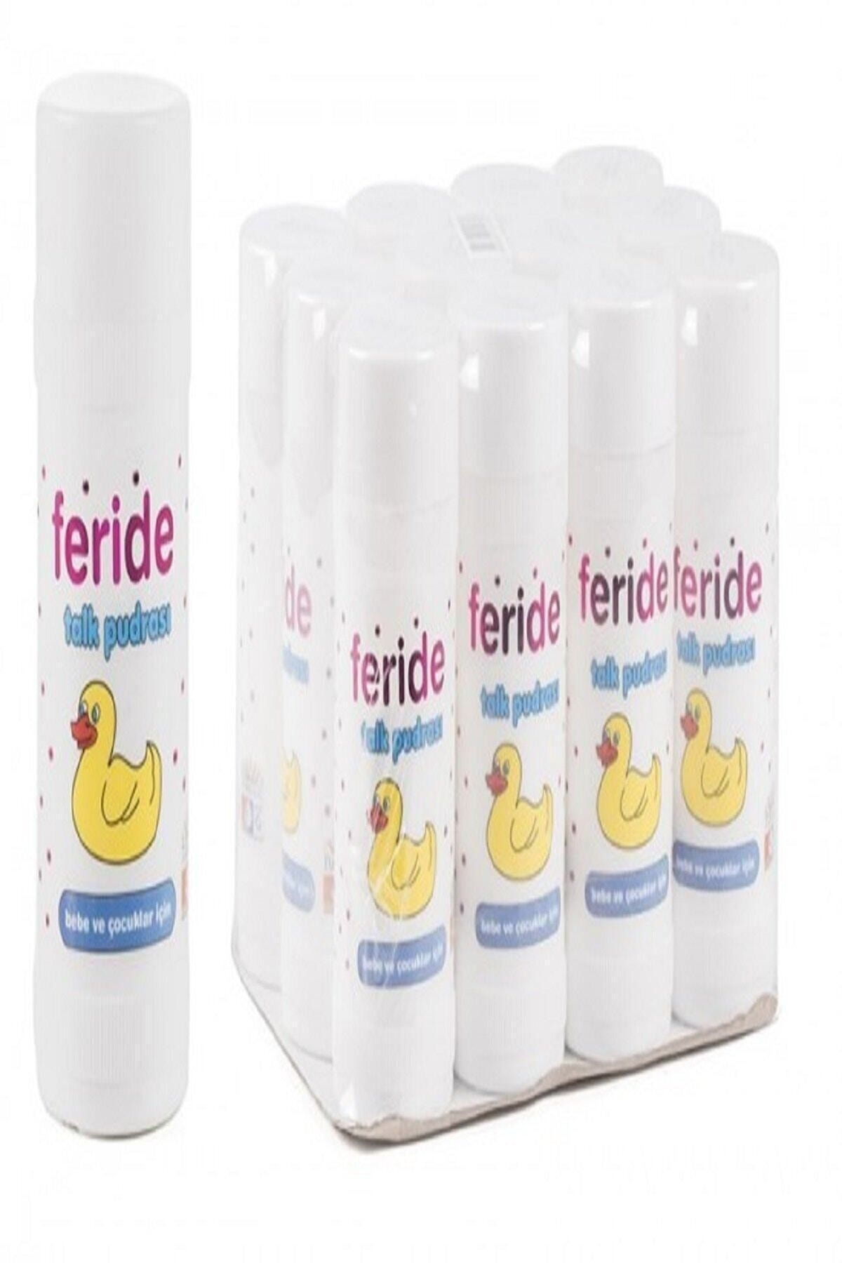 FERİDE GÜL KOKULU TALK PUDRASI Feride Talk Pudra Pişik Pudrası 75 gr 12 Adet