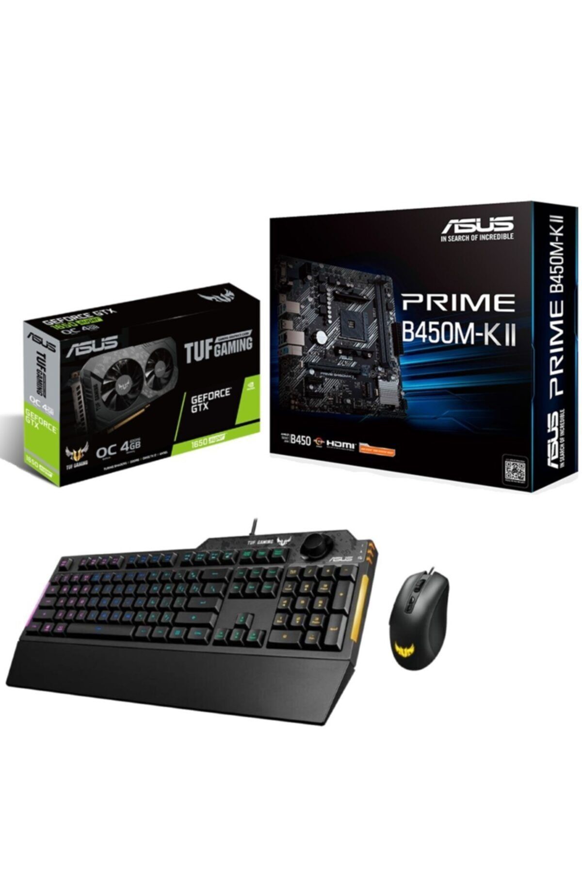 ASUS Vga Tuf-gtx1650s-o4g-gamıng + Mb Prıme B450m-k Iı + Tuf Gamıng Combo