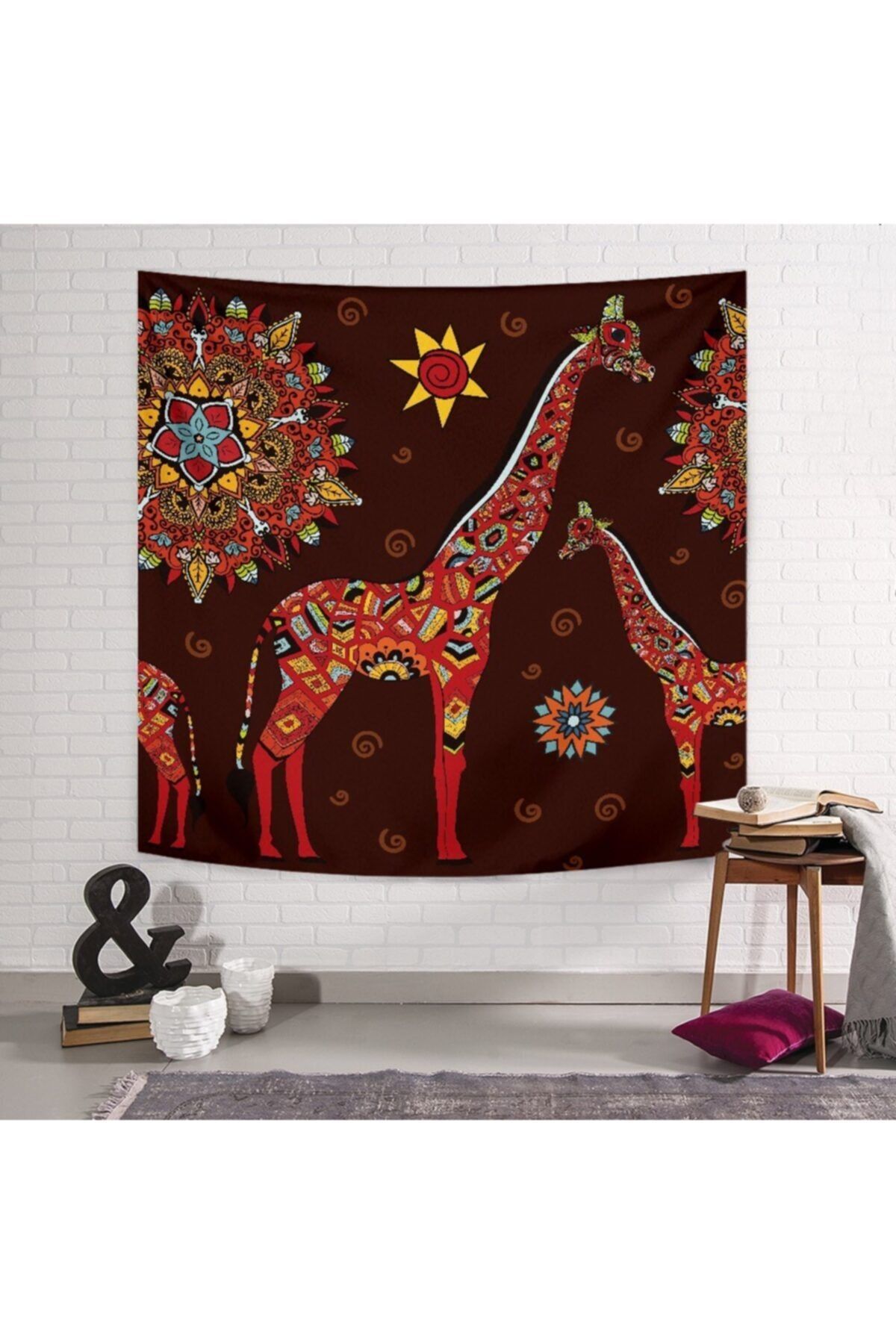 PASAJ HOME Zürafa Ve Mandala Duvar Örtüsü