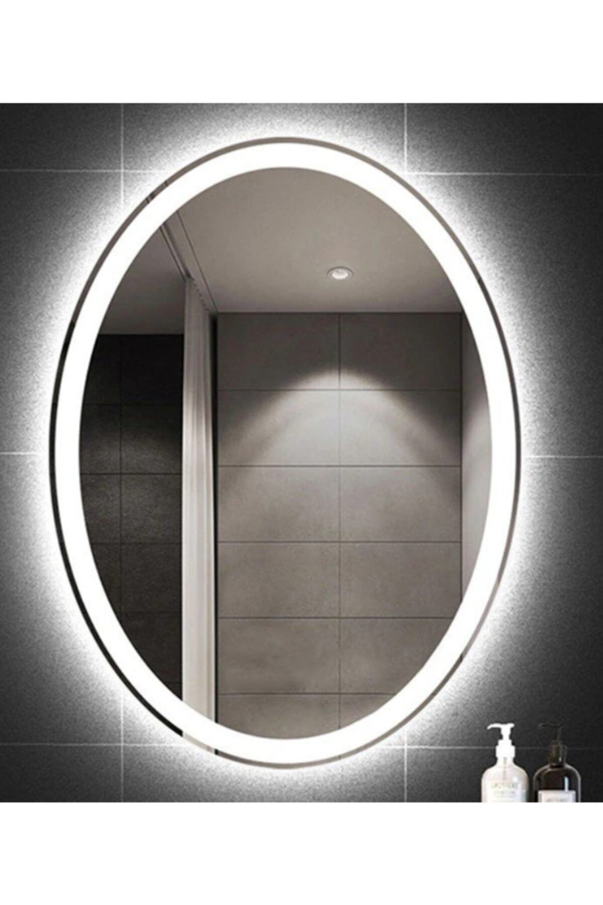 GLOBAL LED MIRROR 50x70 Cm Ledli Ayna Dresuar Hol Koridor Duvar Salon Banyo Wc Ofis Çocuk Yatak Odası Boy