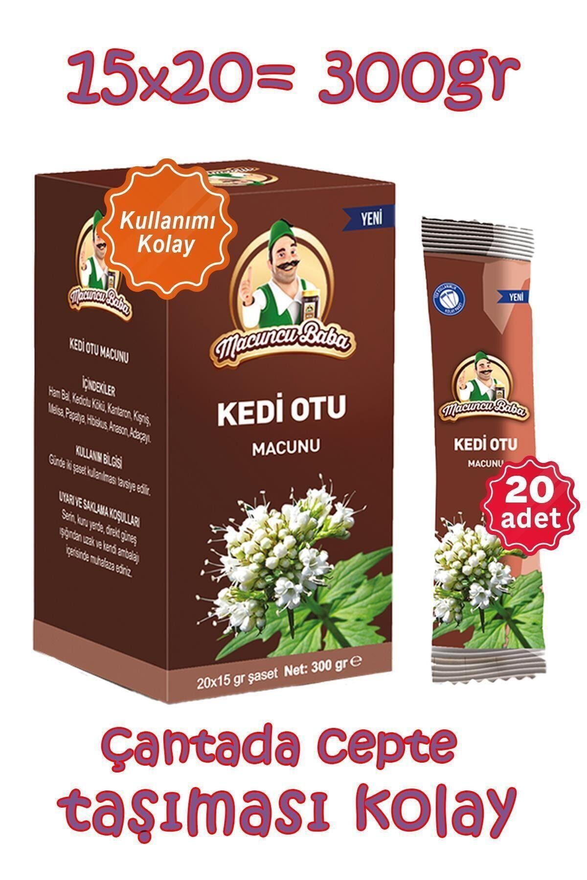 Macuncu Baba Kediotu Macunu 300 gr 15 Gramlık 20 Adet Tek Kullanımlık Paket
