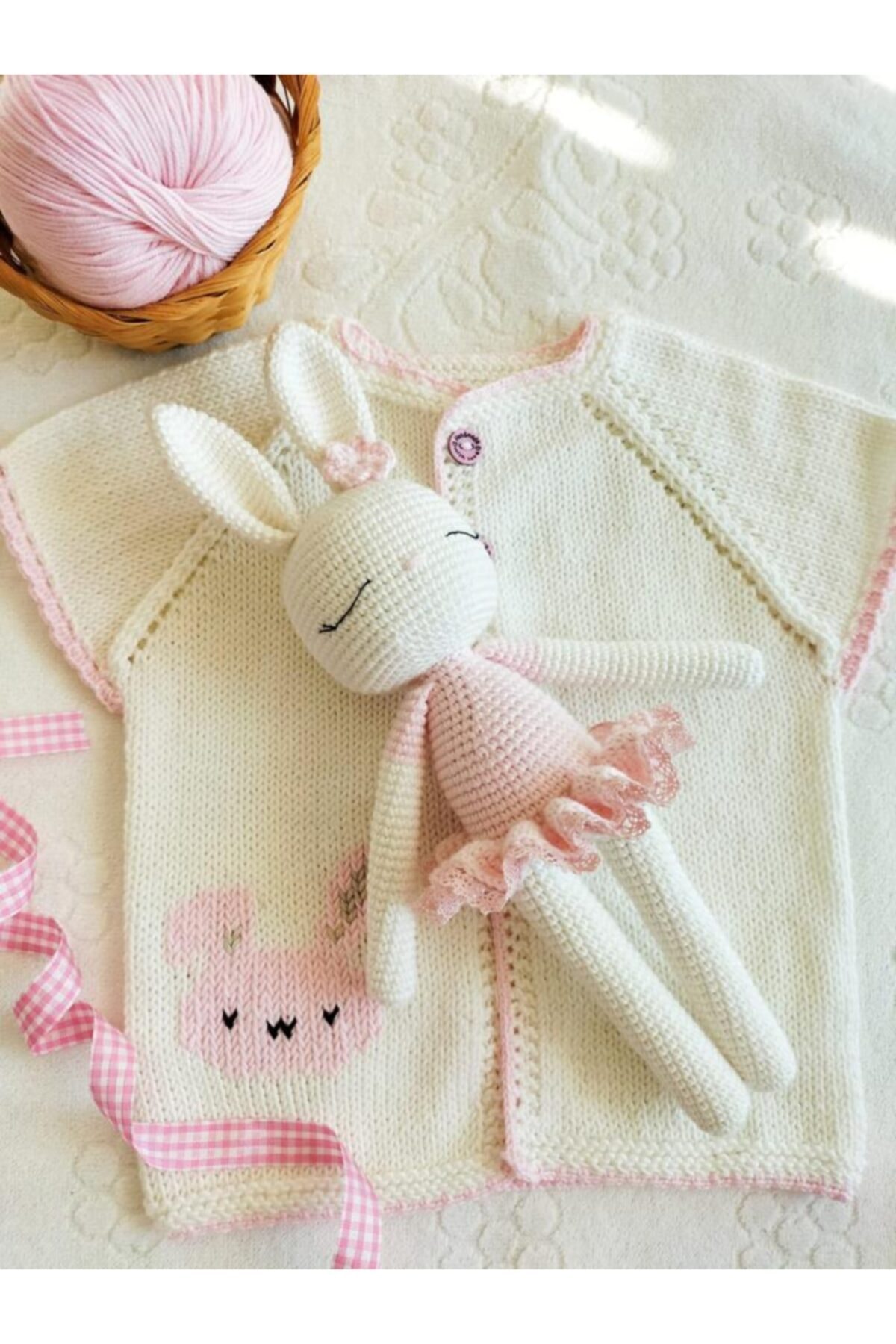 Jaju Baby Amigurumi Tavşan Ve Yelek Set
