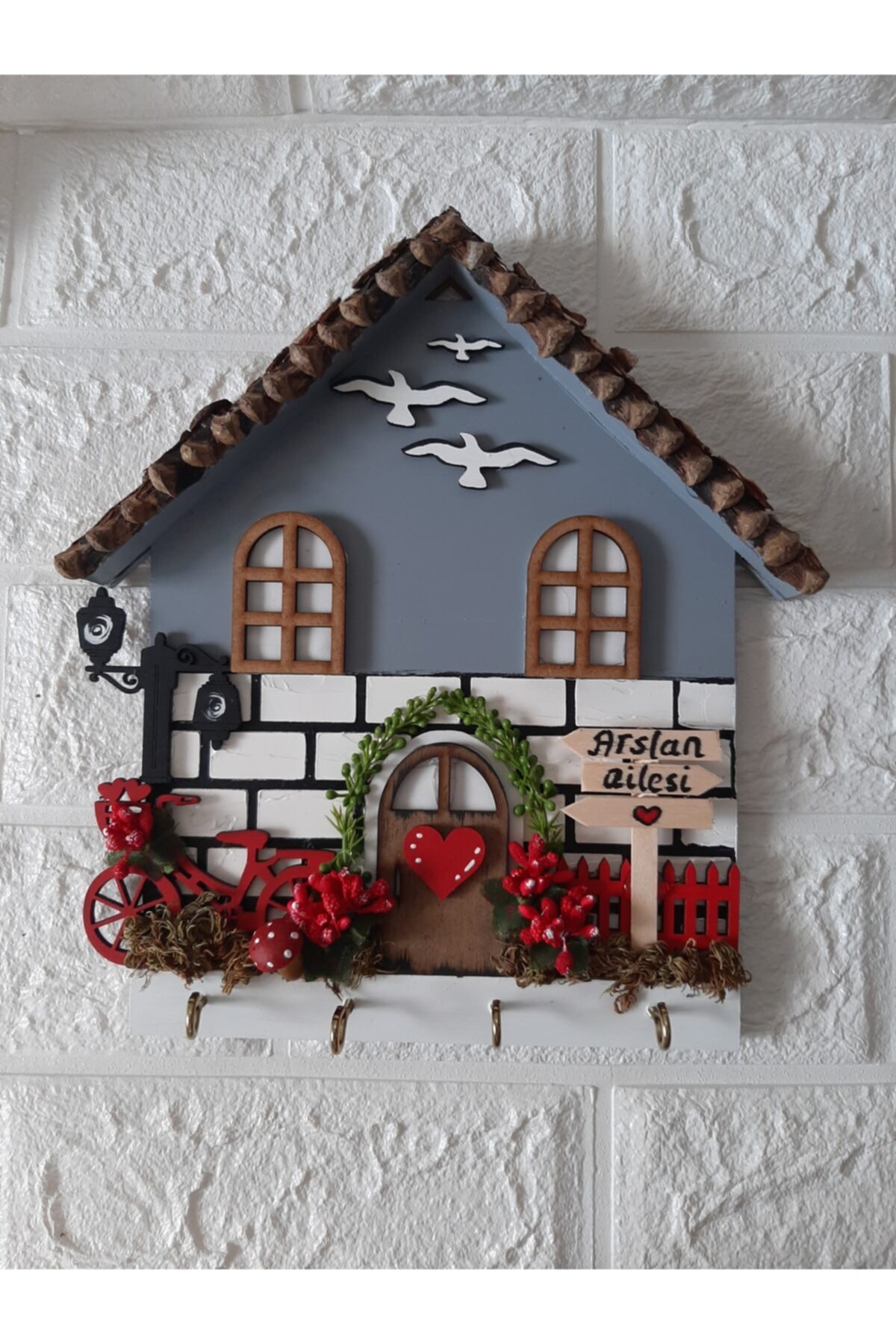 EL YAPIMI Ahşap Mdf Anahtarlık Askısı