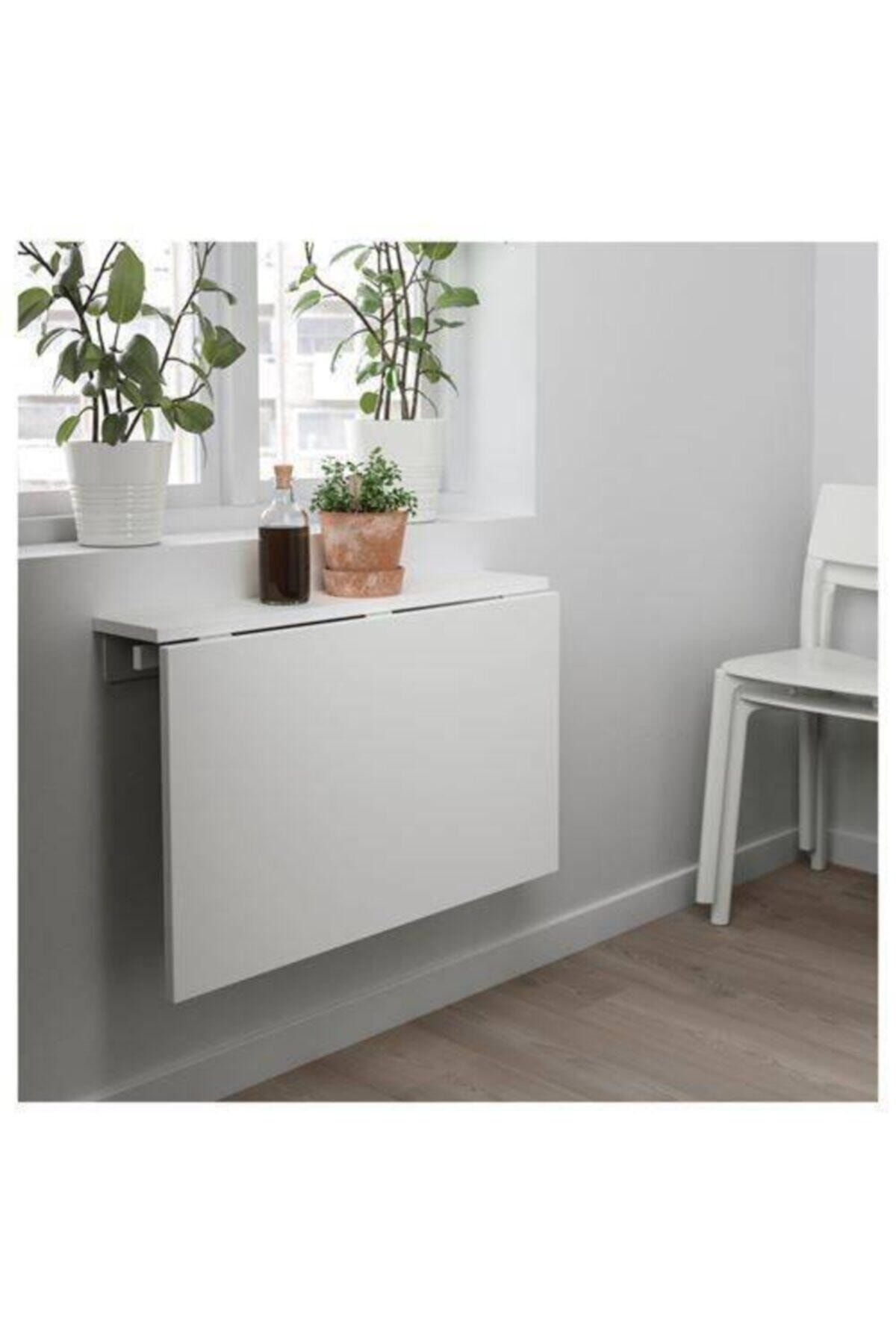 sebura Katlanır Mutfak Balkon Masası Çok Amaçlı Masa Duvara Monteli Katlanır Masa 60x90 Cm