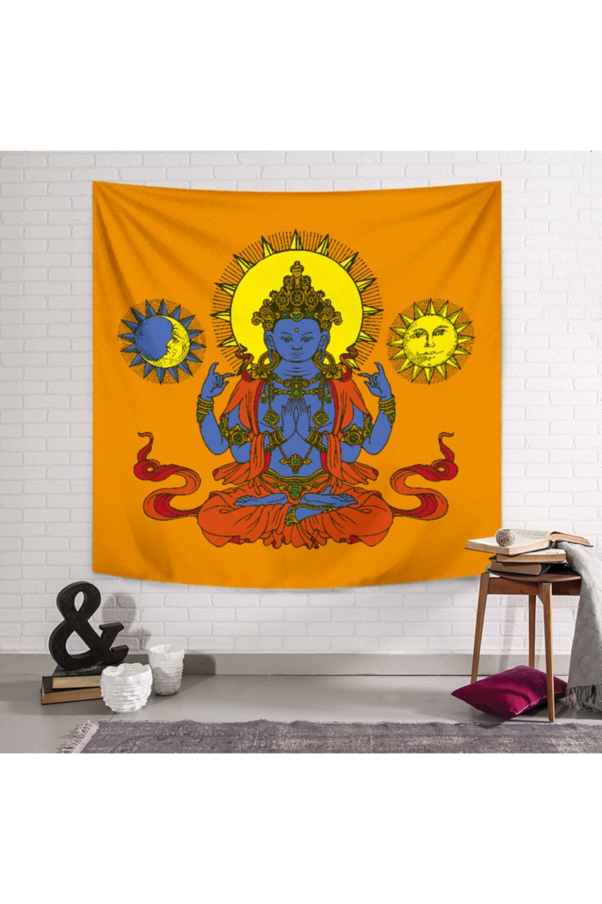 PASAJ HOME Sun Moon Buddha Duvar Örtüsü