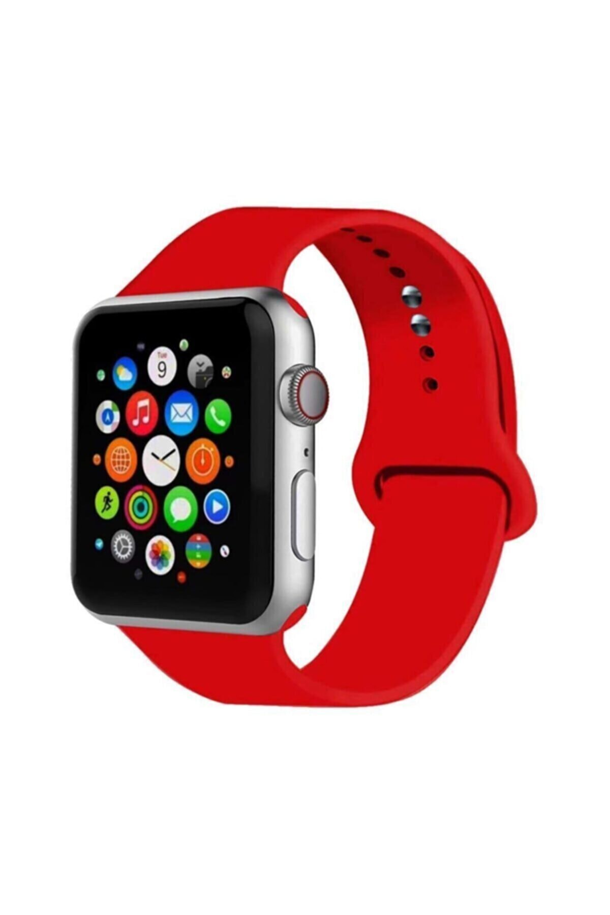 Teleface Watch Kordon 2 3 4 5 6 Seri Uyumlu 42-44 Mm Silikon Kordon