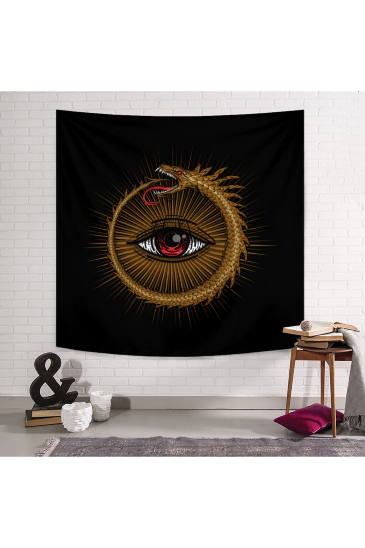PASAJ HOME Ouroboros Red Eyes Duvar Örtüsü