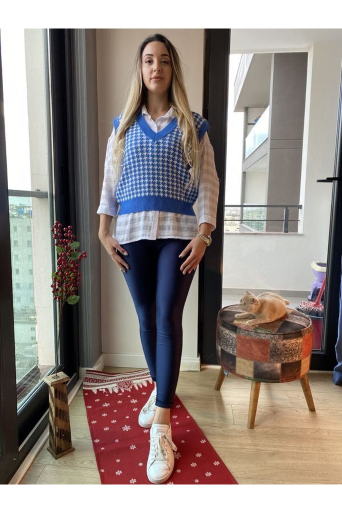 butik fulia Kazayağı Model V Yaka Triko Süveter