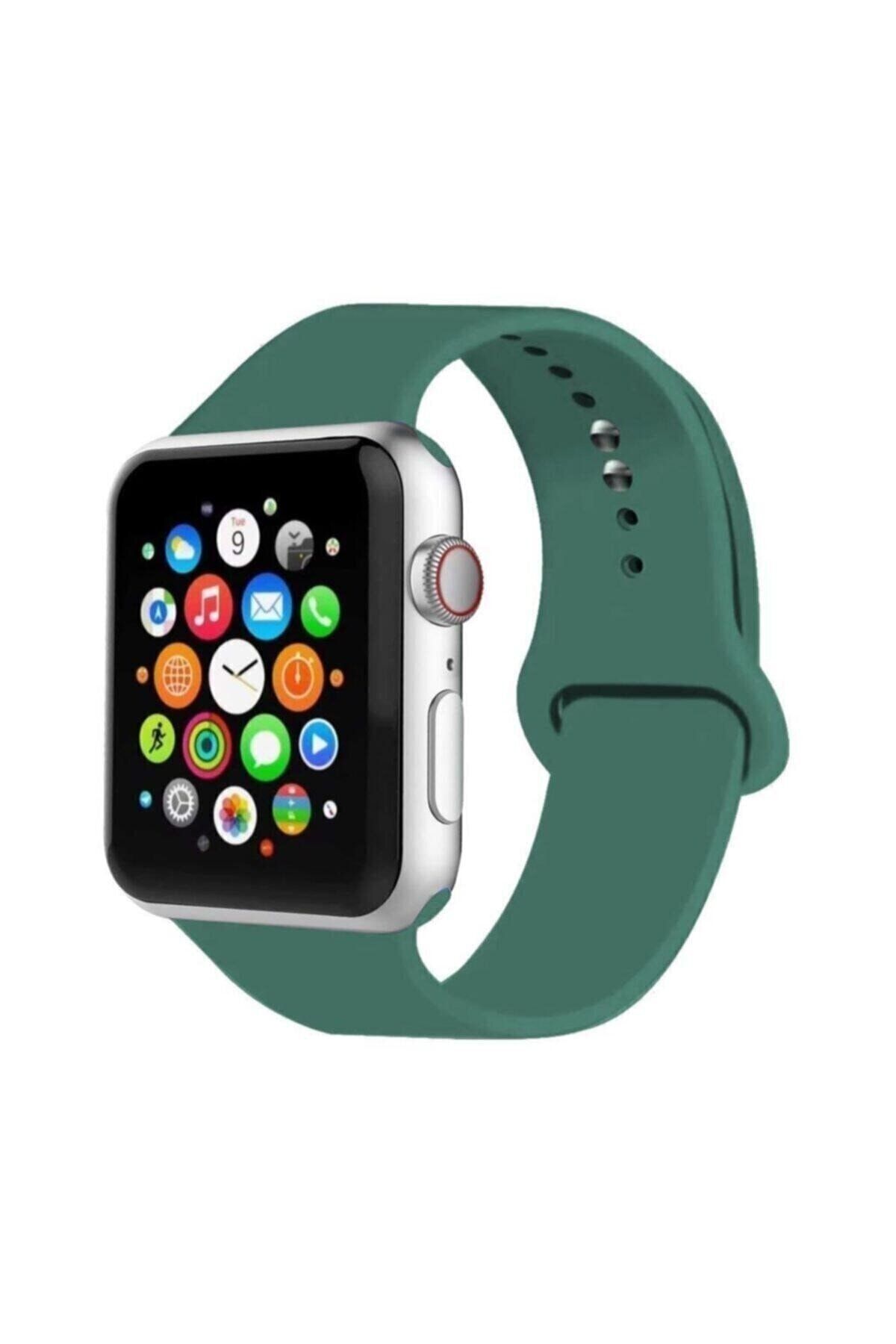 Teleface Apple Watch 2 3 4 5 6 Seri Uyumlu 42-44 mm Silikon Kordon