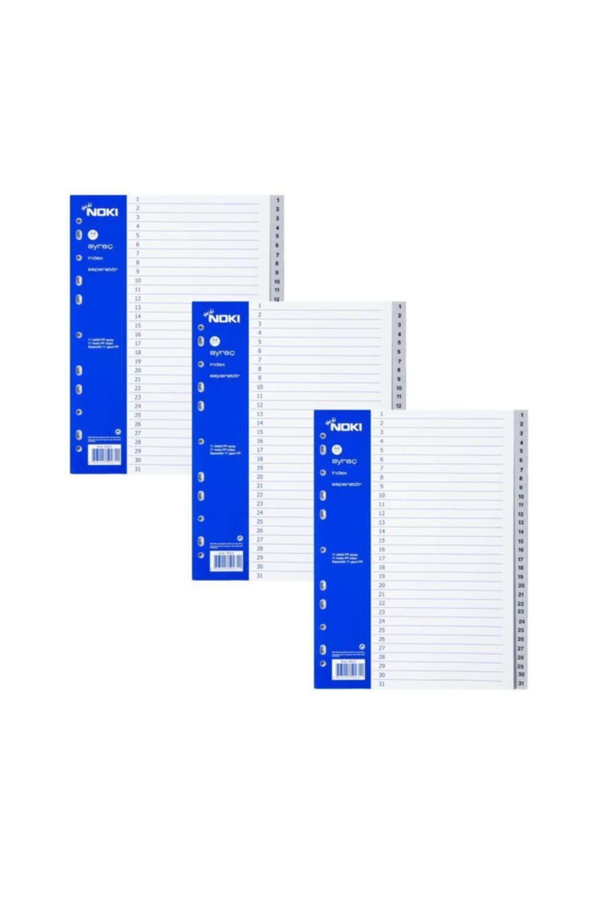 Noki Seperatör Ayraç 1-31 Rakam 3 Adet 59231