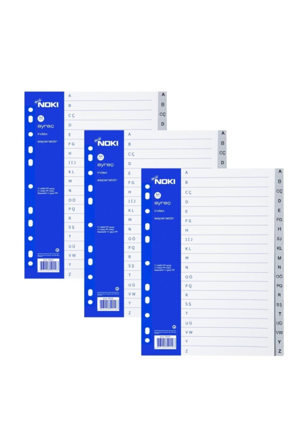 Noki Seperatör Ayraç A-z Türkçe Harf 3 Adet 59229