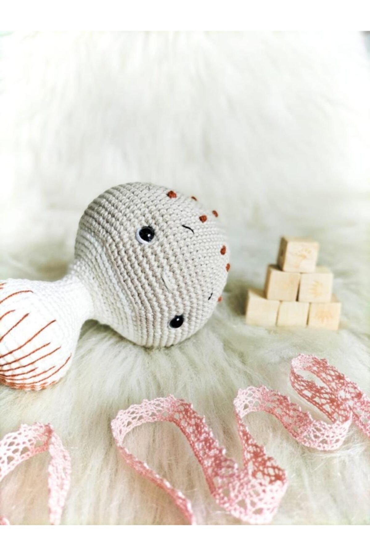 Jaju Baby Amigurumi Mantar Çıngırak 15 Cm