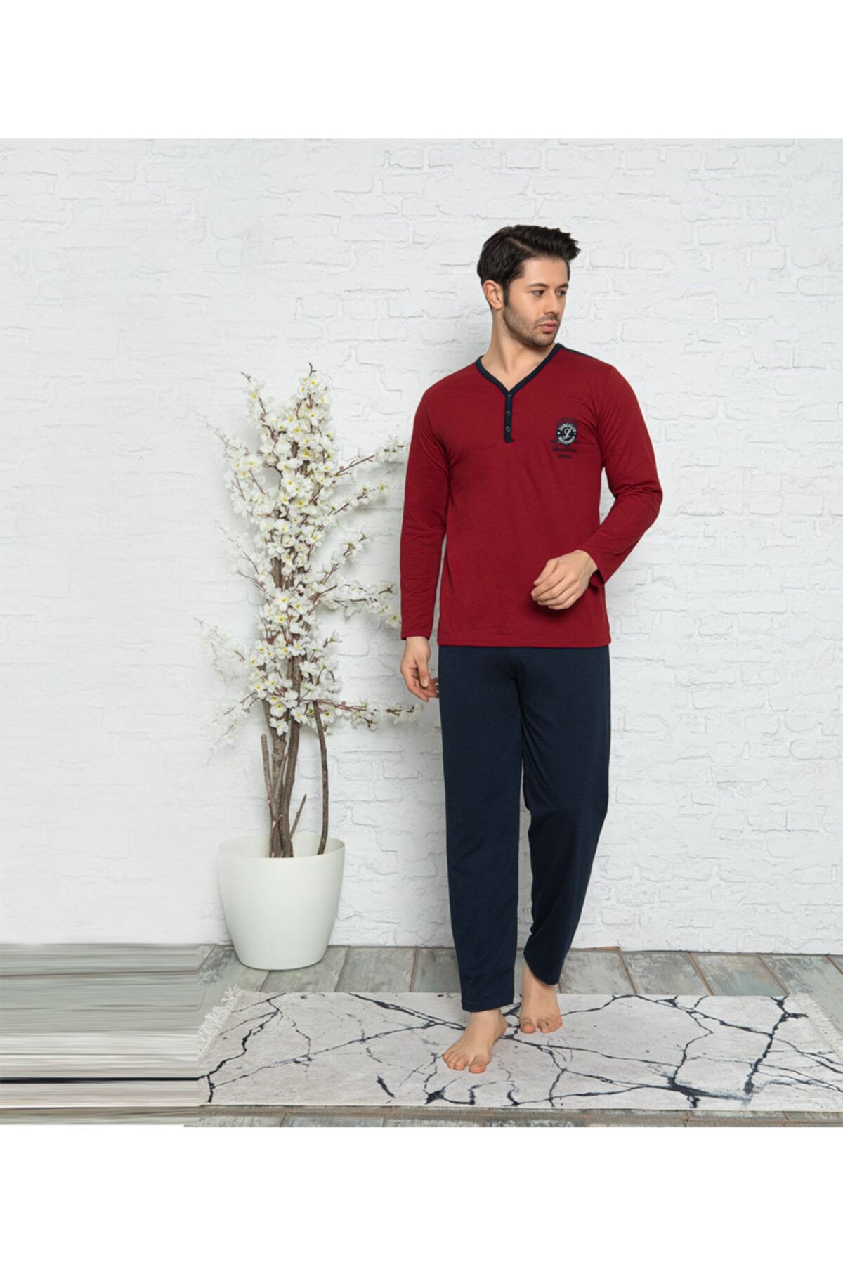 Sude HOMEWEAR Erkek Uzun Kol Pijama Takımı