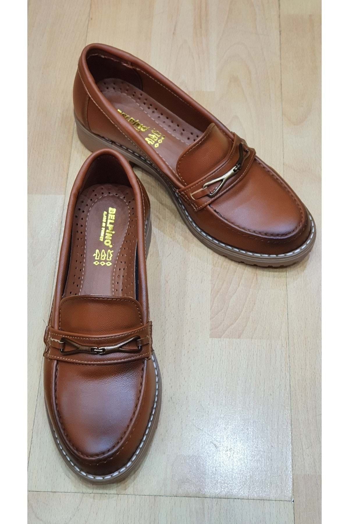 BİNAYAK Belpino - Günlük Rahat Giyim Oxford 3cm - 1909 - Taba-cilt - 37