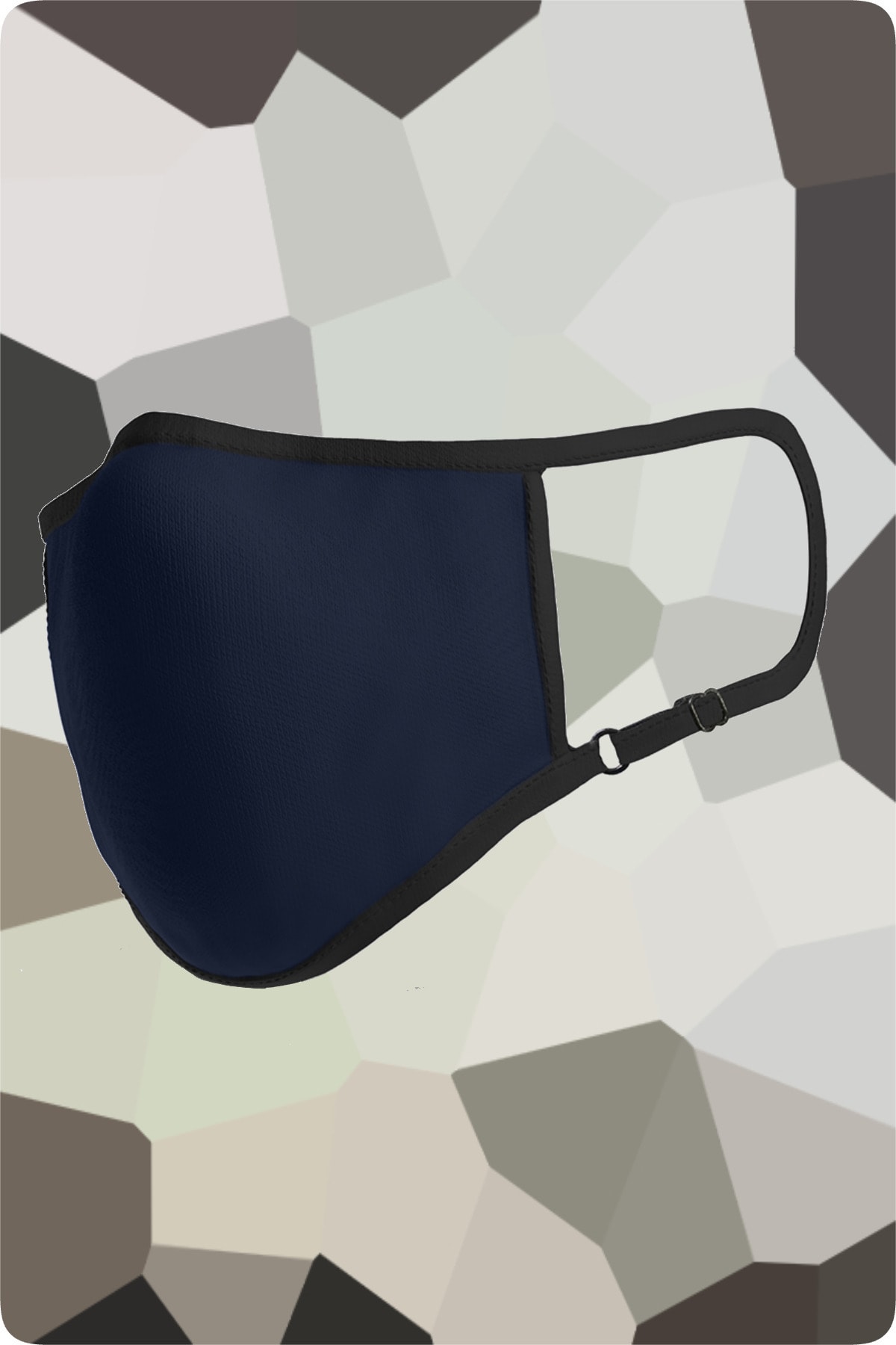 Circles Navy TSE Belgeli-Ruco-Bac Antibakteriyel Sertifikalı-Sınırsız Yıkanabilir Kumaş Maske