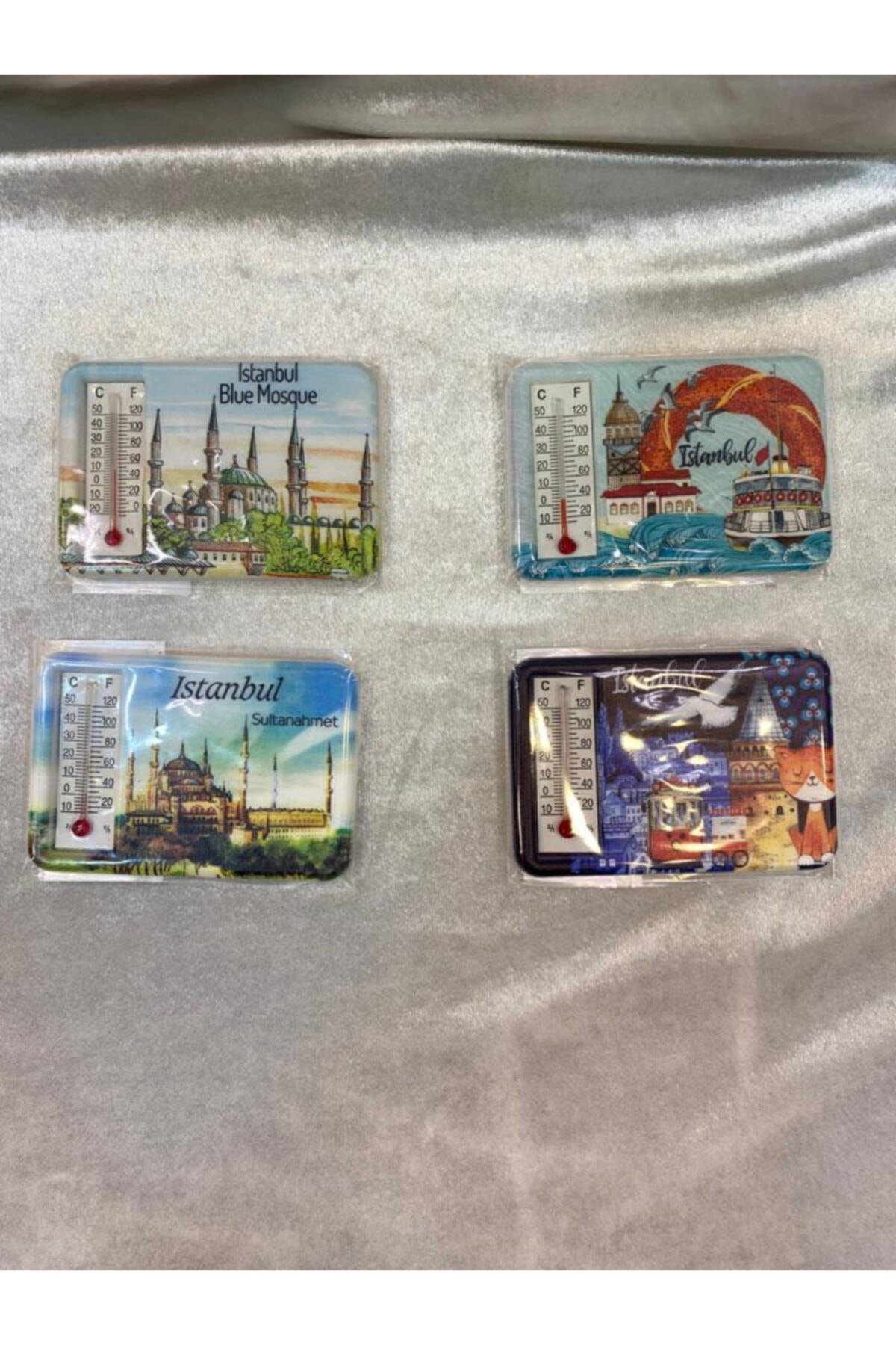 Turk Art Gallery Termometreli Istanbul Desen Magnet Buzdolabı Süsü