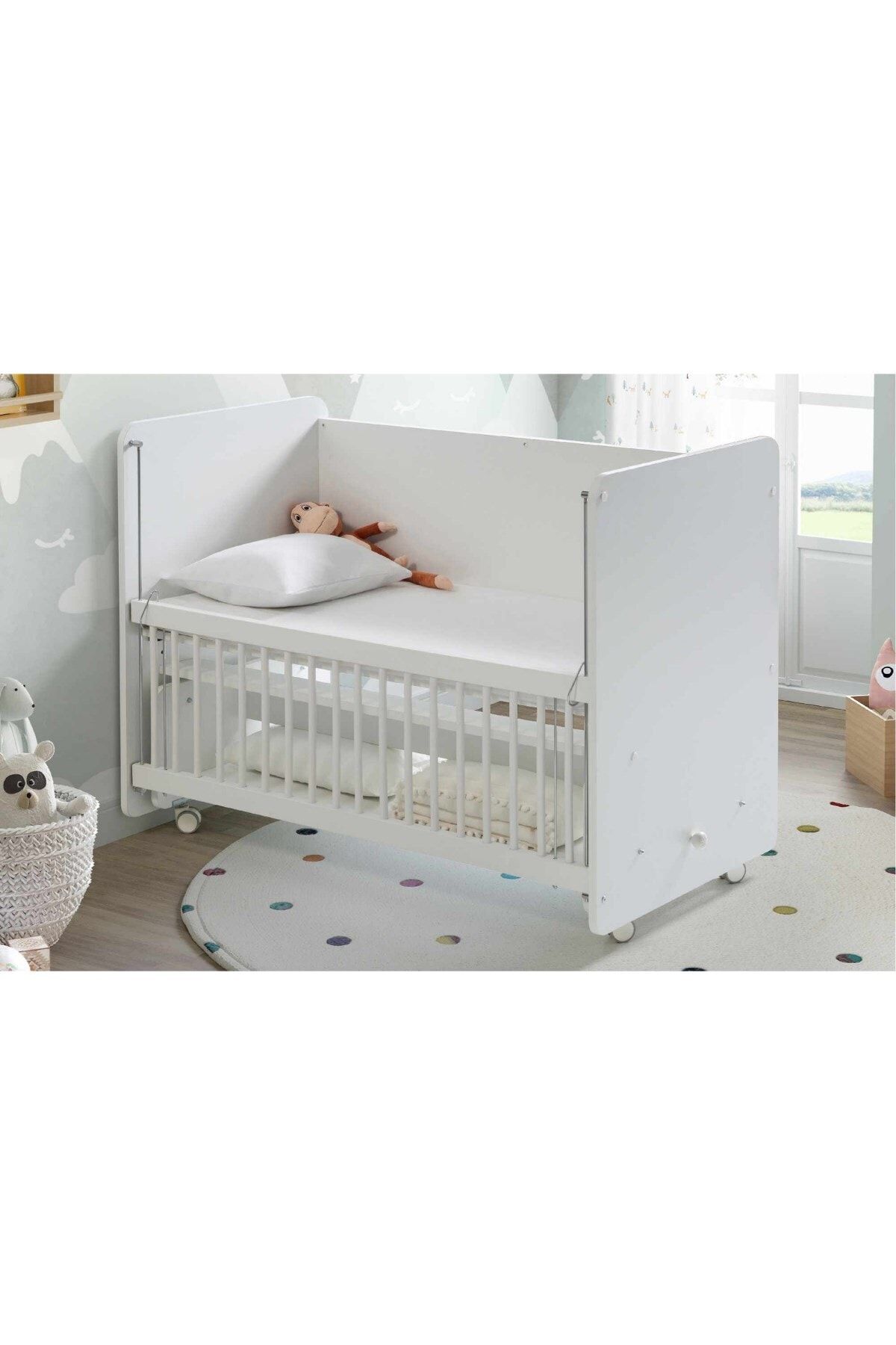 Babywhen Sall.tekerlekli Anne Yanı Beşik 60x120 Be
