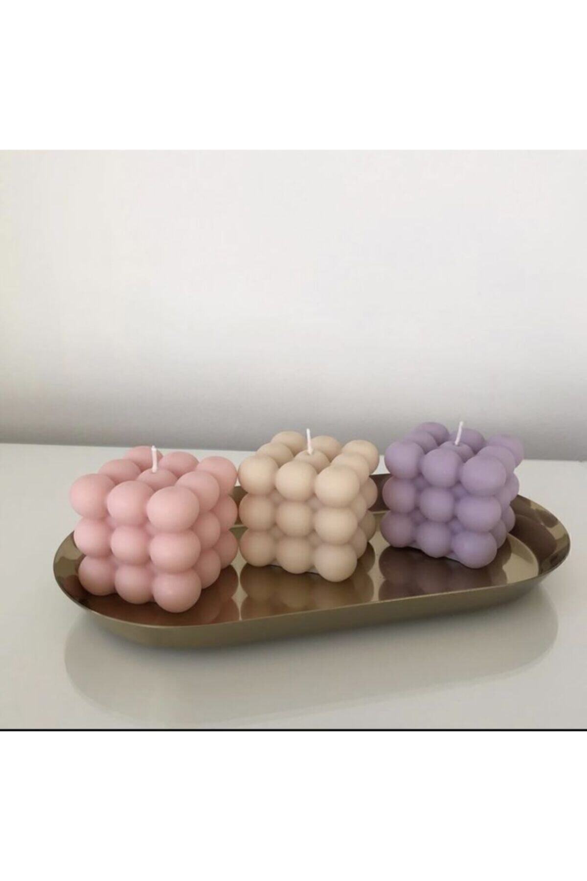 Orange Atelier Soya Wax Dekoratif Bubble Mum 3'lü Set