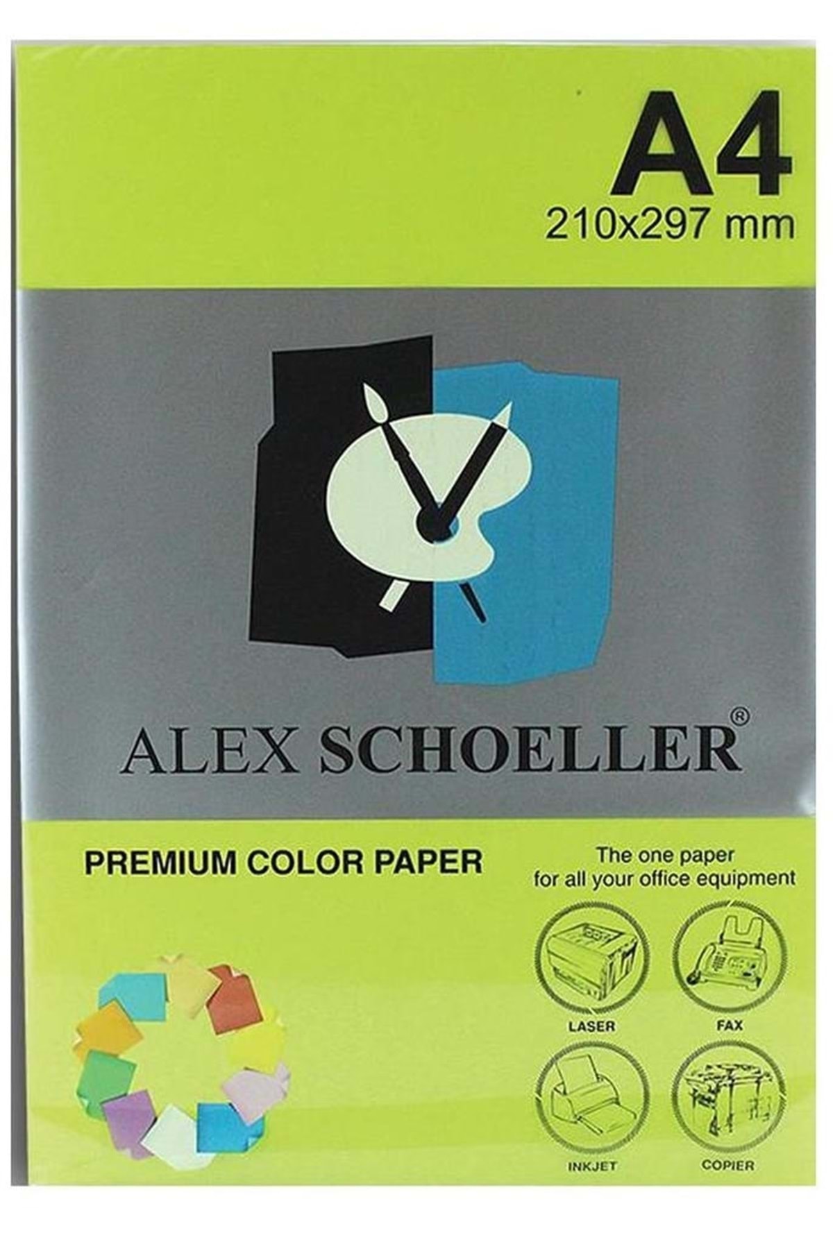 Alex Schoeller A/4 (210*297mm) 75 Gr 500 Lü Paket 721 Yeşil