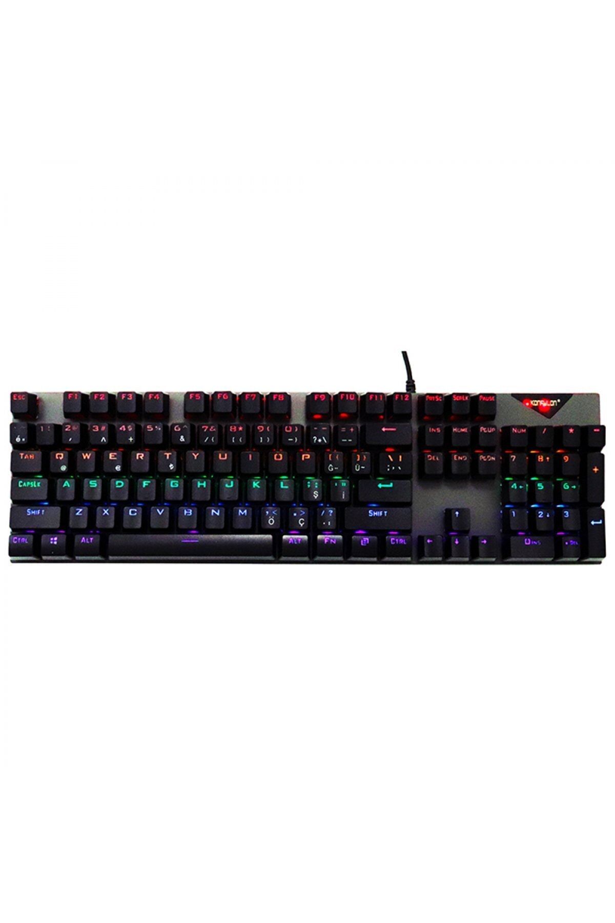 EHZ TEKNOLOJİ Konfulon V5 Mekanik Rgb Işıklı Gaming Oyuncu Türkçe Q Klavye