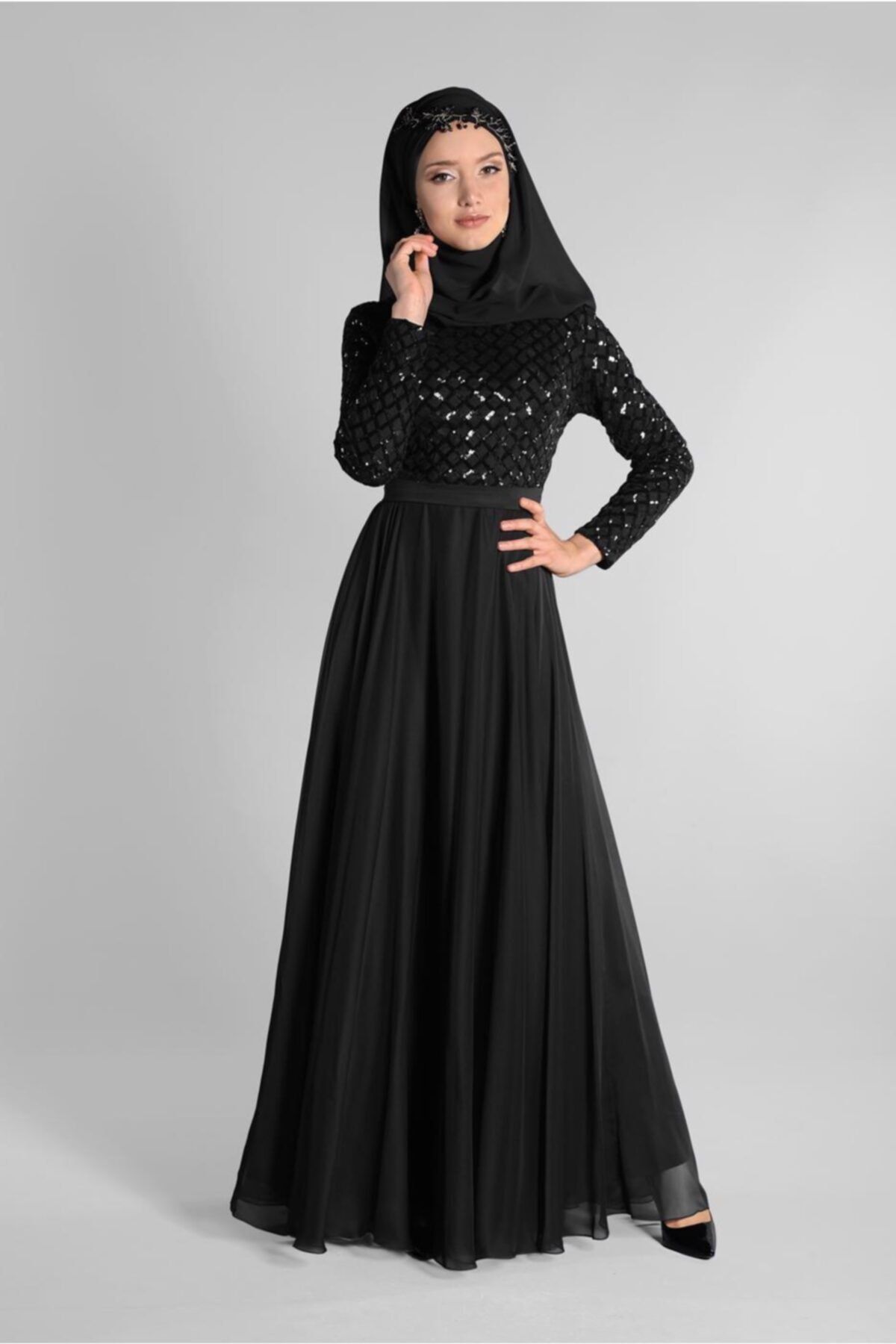 TRENDTESETTÜR Eteği Şifon Abiye Elbise 7218