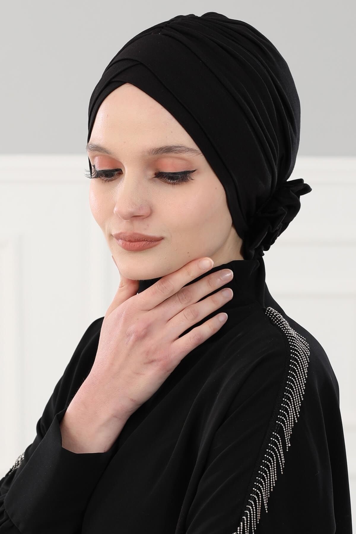 DREAM VEGA Çapraz Güllü Bone Siyah