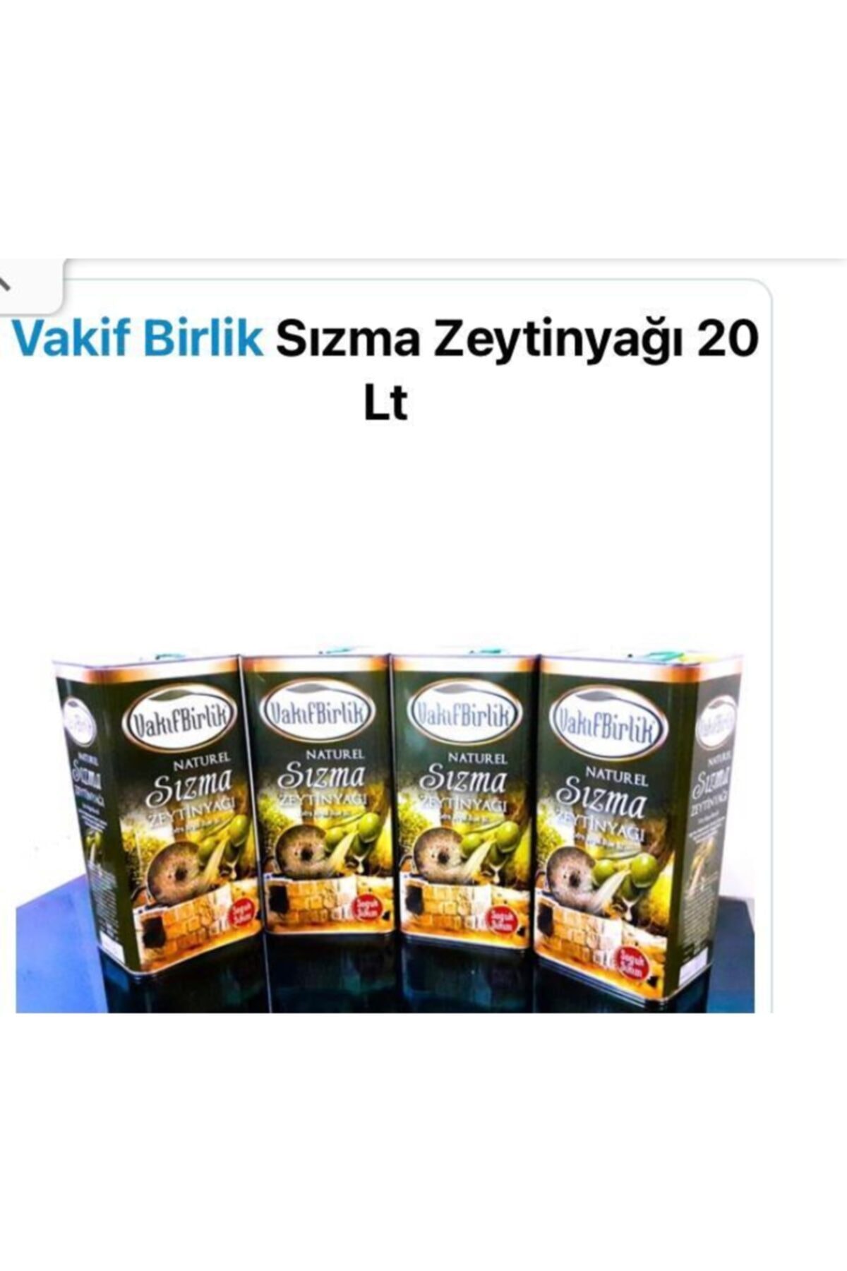Vakıf Birlik Vakıfbirlik Zeytinyağı Soguk Sıkım Zeytinyagı