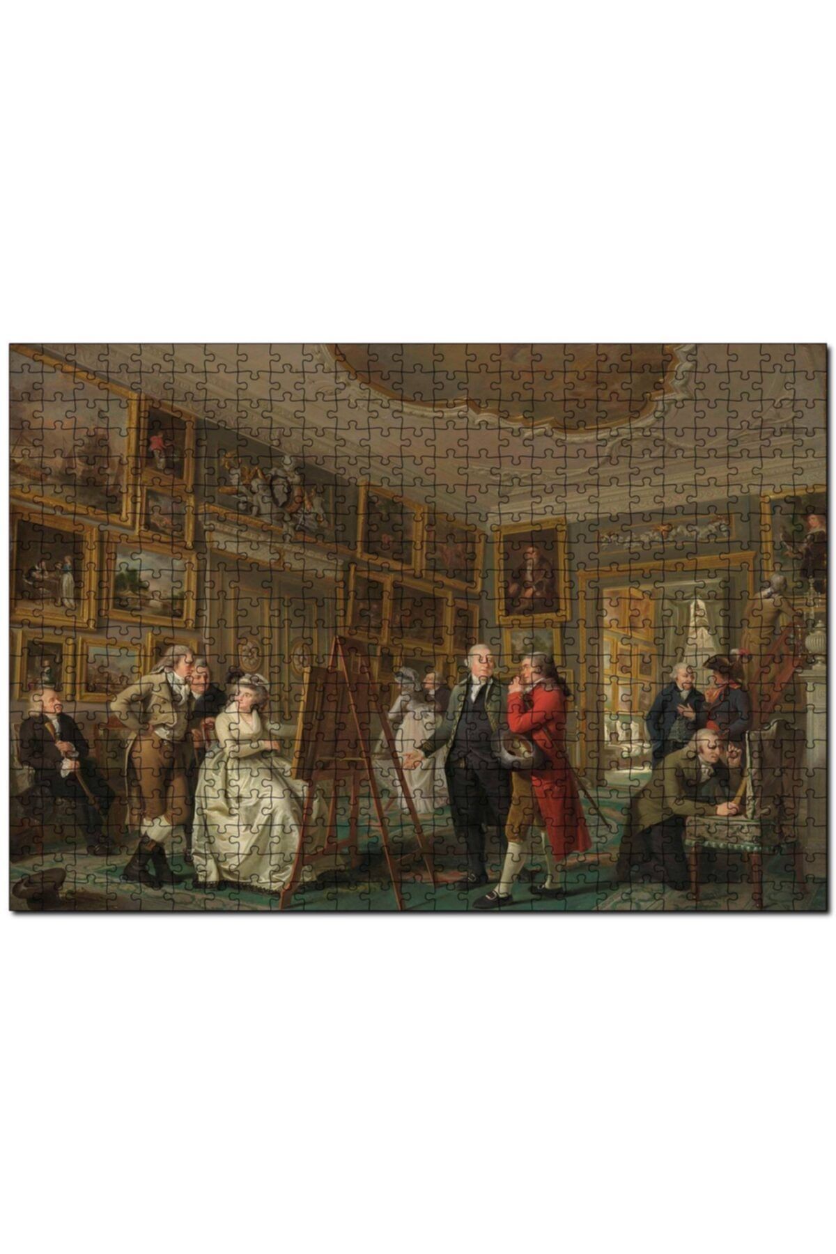 Cakapuzzle Eski Sanat Galerisi Yağlıboya Çizim 1000 Parça Puzzle Yapboz Mdf(ahşap)