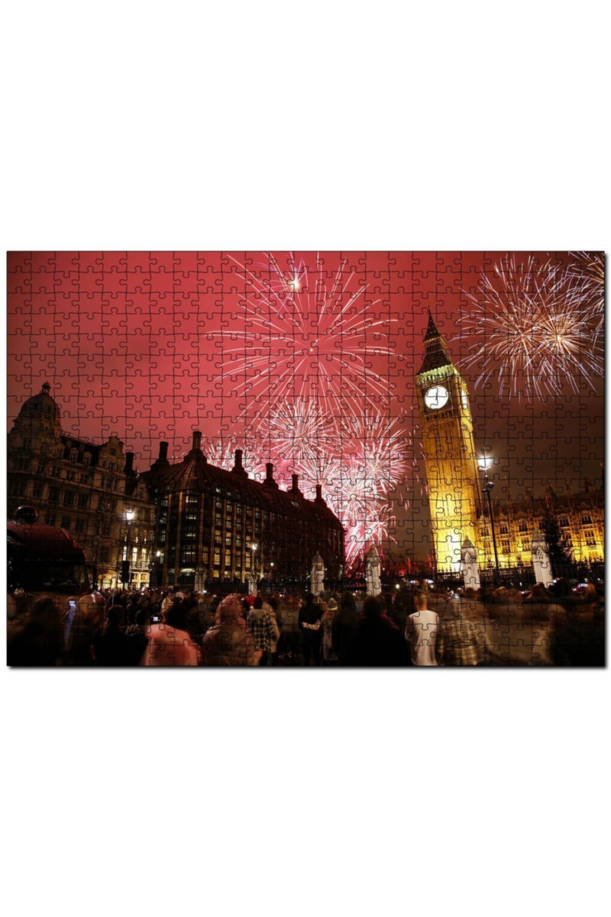 Cakapuzzle Londra Big Ben Yılbaşı Havai Fişekler 1000 Parça Puzzle Yapboz Mdf(ahşap)