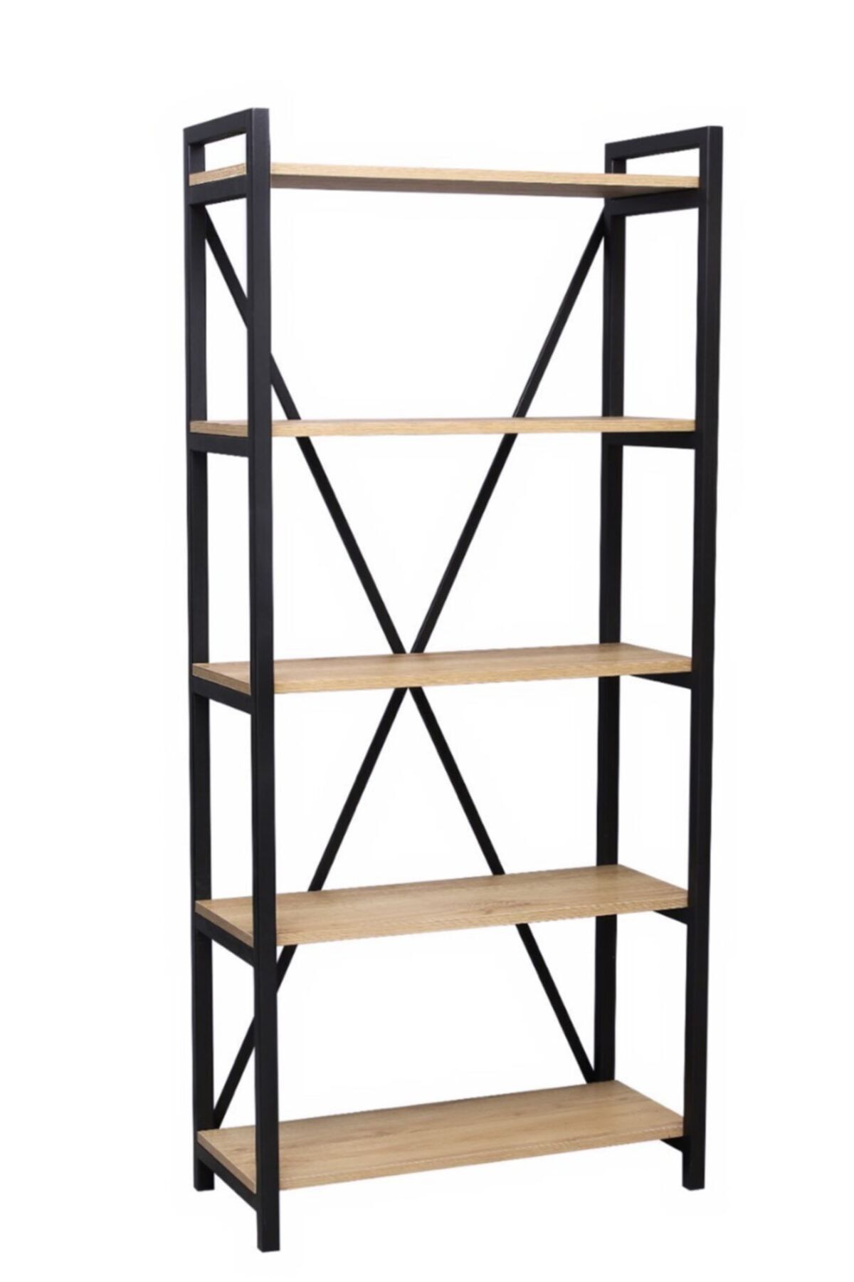 mowo 5 Raflı Metal Kitaplık Çok Amaçlı Kitaplık 34 x 65 x 180 cm