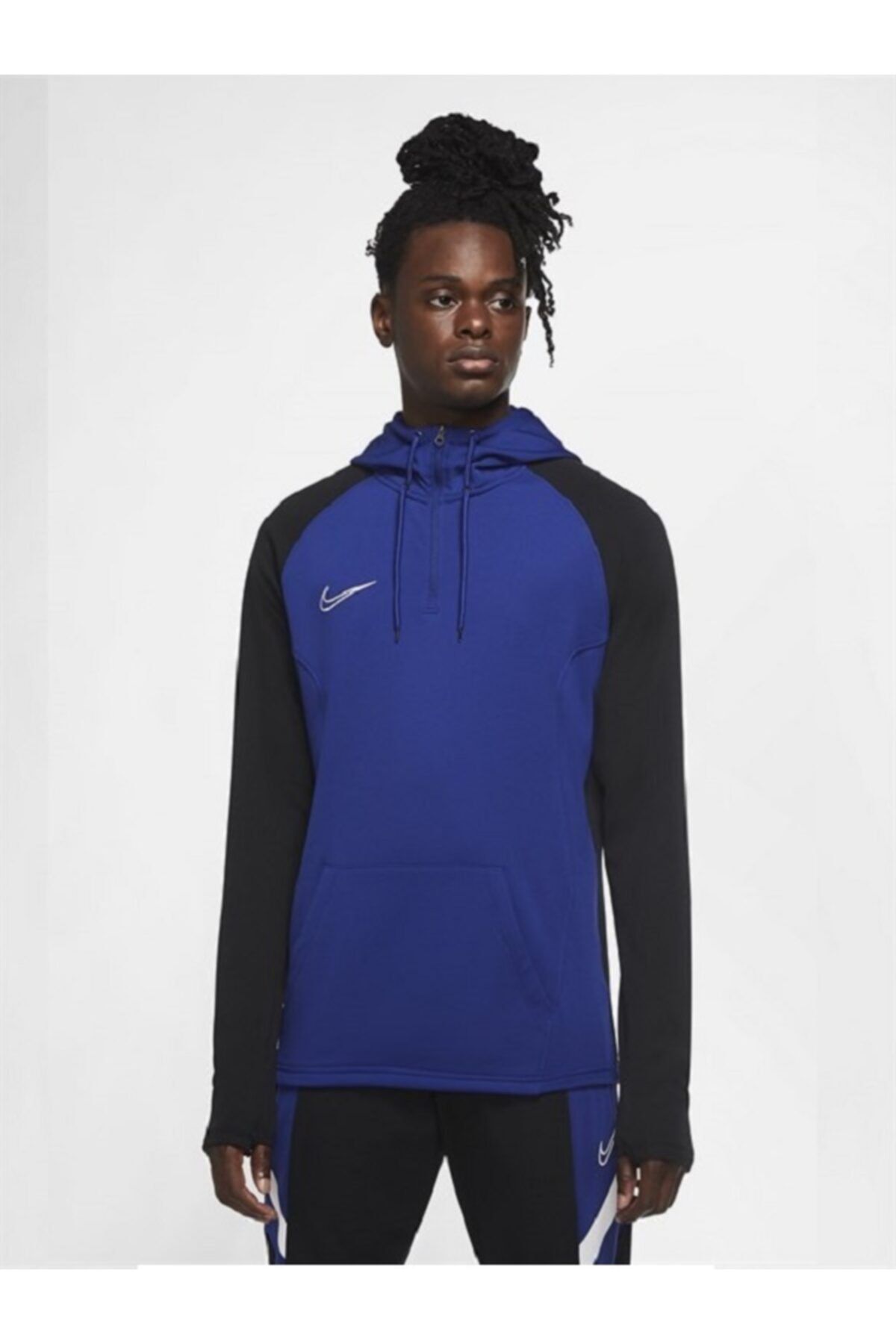 Nike Dri-fıt Academy Çeyrek Fermuarlı Erkek Kapüşonlu Futbol Antrenman Üstü