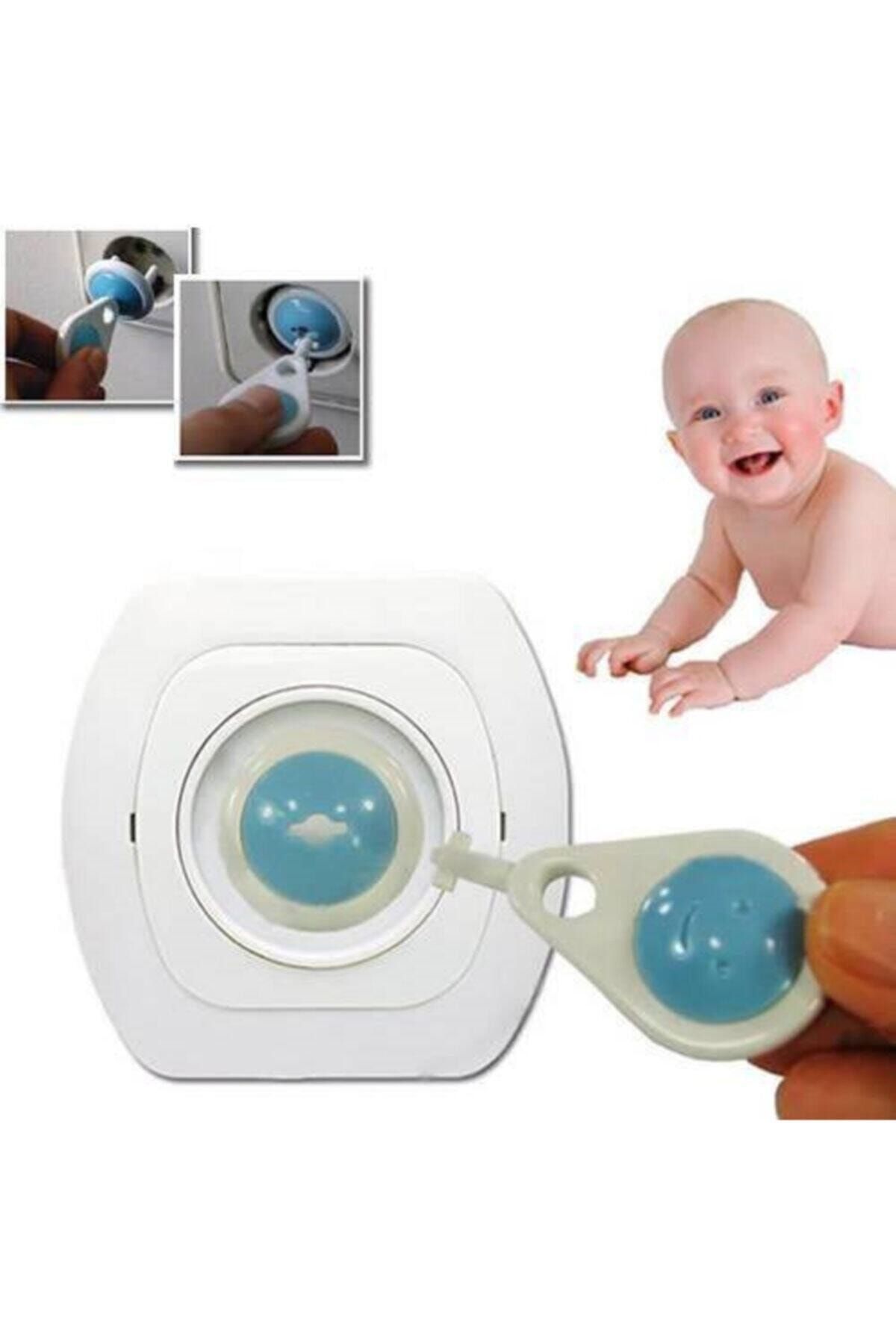 KaramanStore Anahtarlı Çocuk Koruma Priz Deliklerini Kapama Kilidi 6 Adet