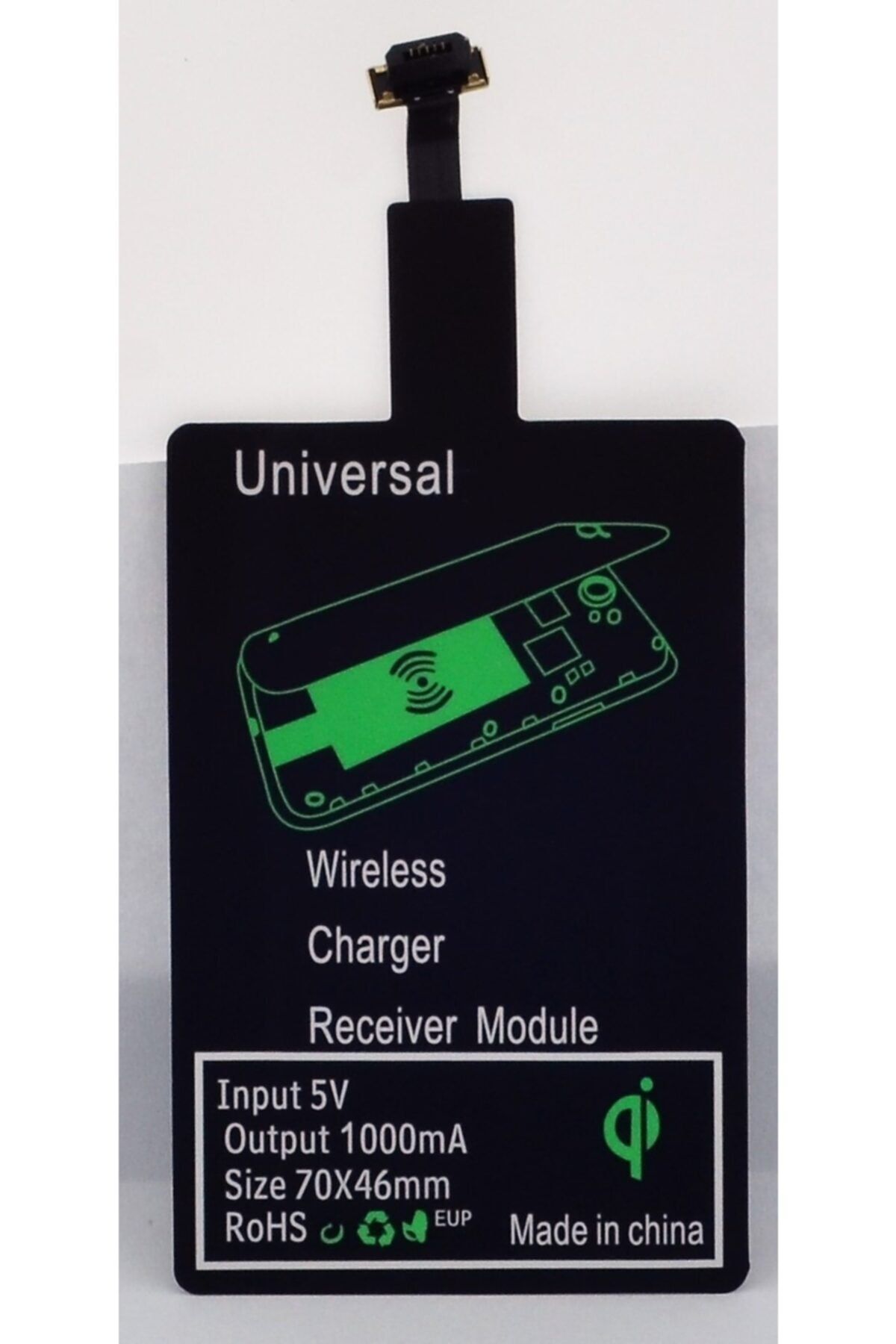 HitDukkan Micro Usb Wireless Charger Adapter Harici Qi Kablosuz Micro Şarj Adaptörü Pedi
